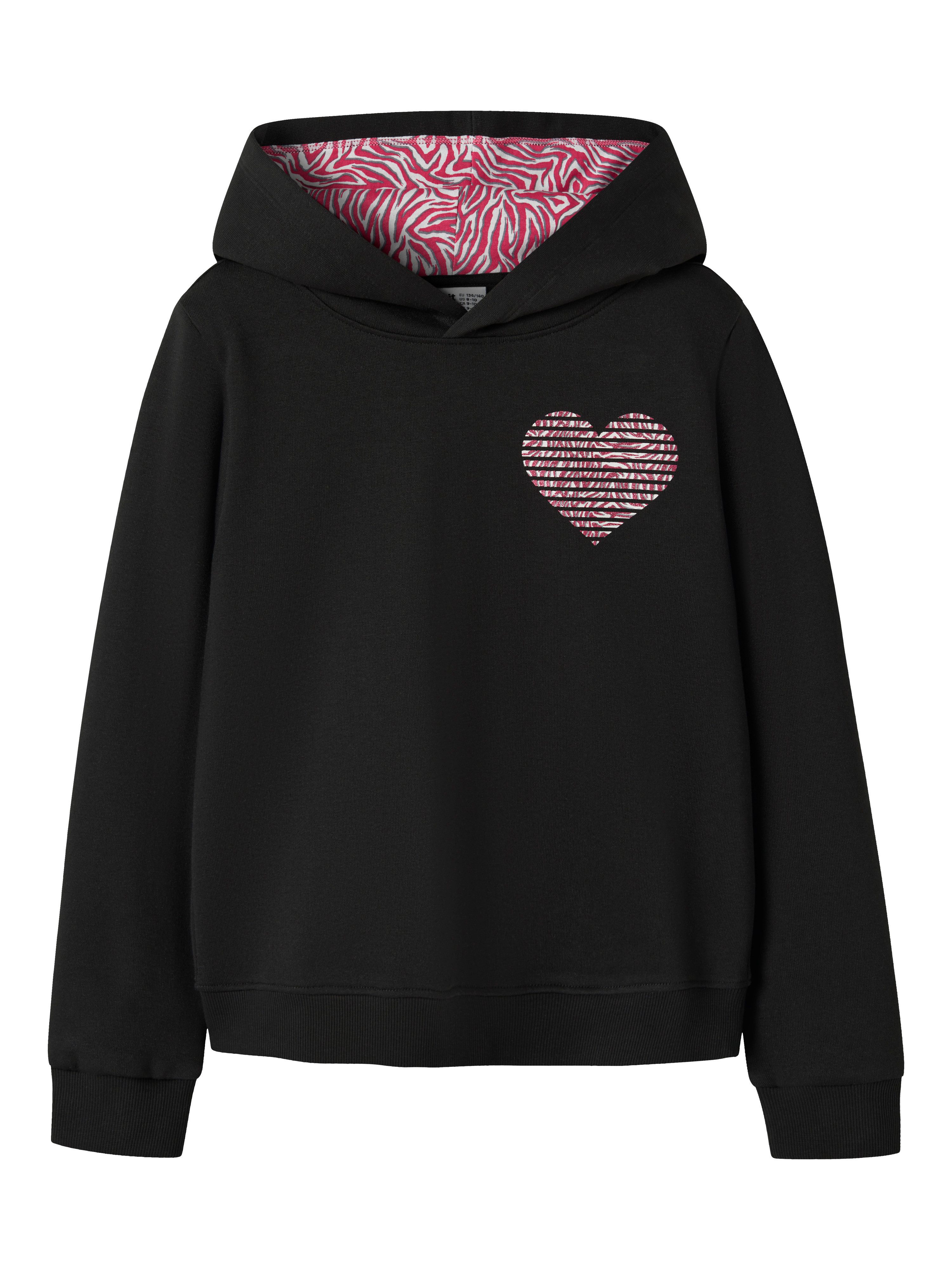 Name It Kapuzensweatshirt NKFONELLA LS SWE WH BRU BOX PS Baumwollmischung, regular fit