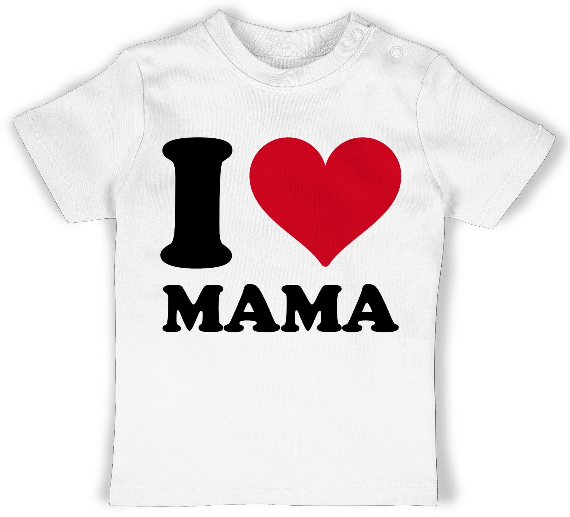 Mama T-Shirt Muttertagsgeschenk Love Weiß 1 Shirtracer I
