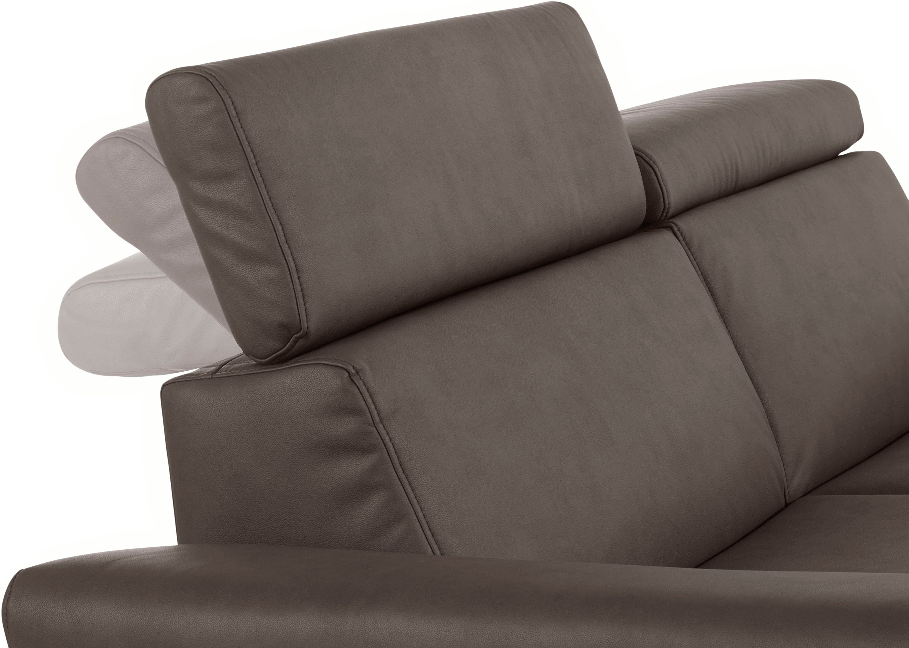 Places of Style 2,5-Sitzer mit Lederoptik Luxus, Trapino wahlweise Luxus-Microfaser in Rückenverstellung