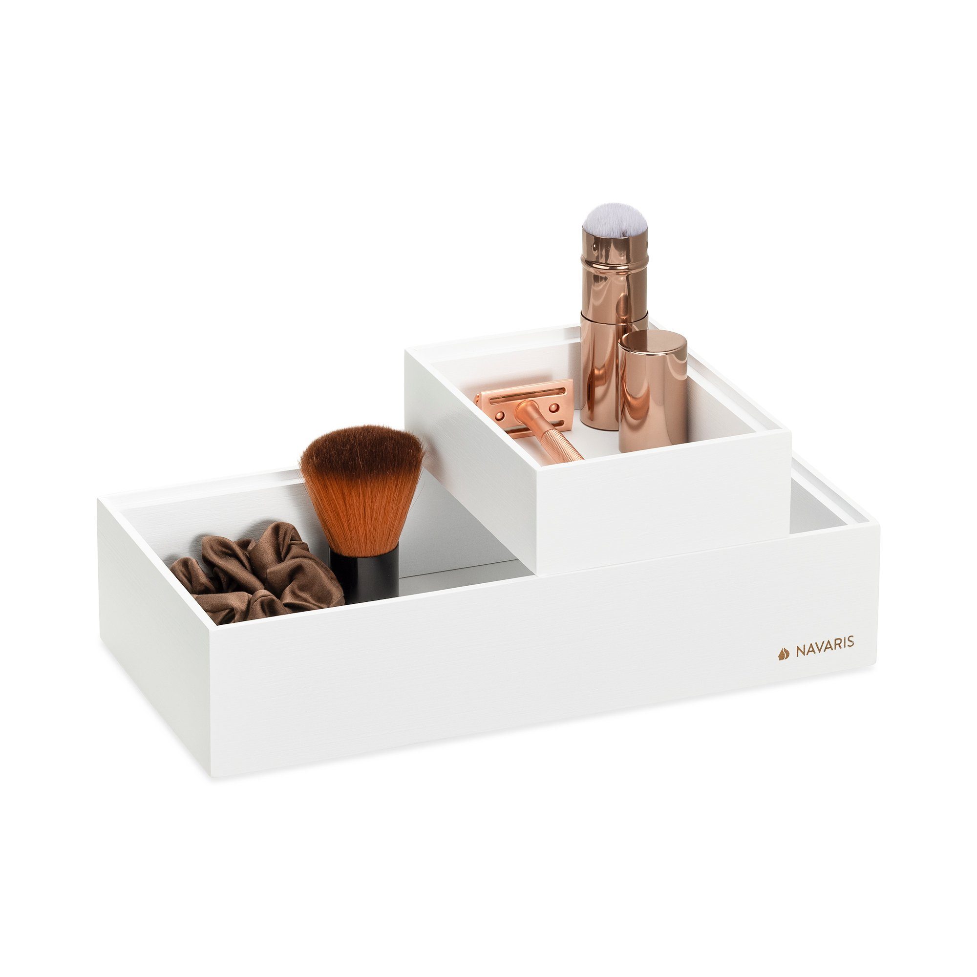 Aufbewahrungsbox Aufbewahrungsbox aus Bambus 2er Set - 2x Ordnungsbox Holz Box Kiste