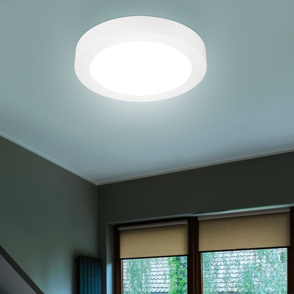 Neutralweiß, Kaltweiß, Deckenlampe Tageslichtweiß, LED-Leuchtmittel Deckenleuchte, Warmweiß, fest etc-shop verbaut, Büroleuchte Aufbauleuchte Deckenleuchte LED