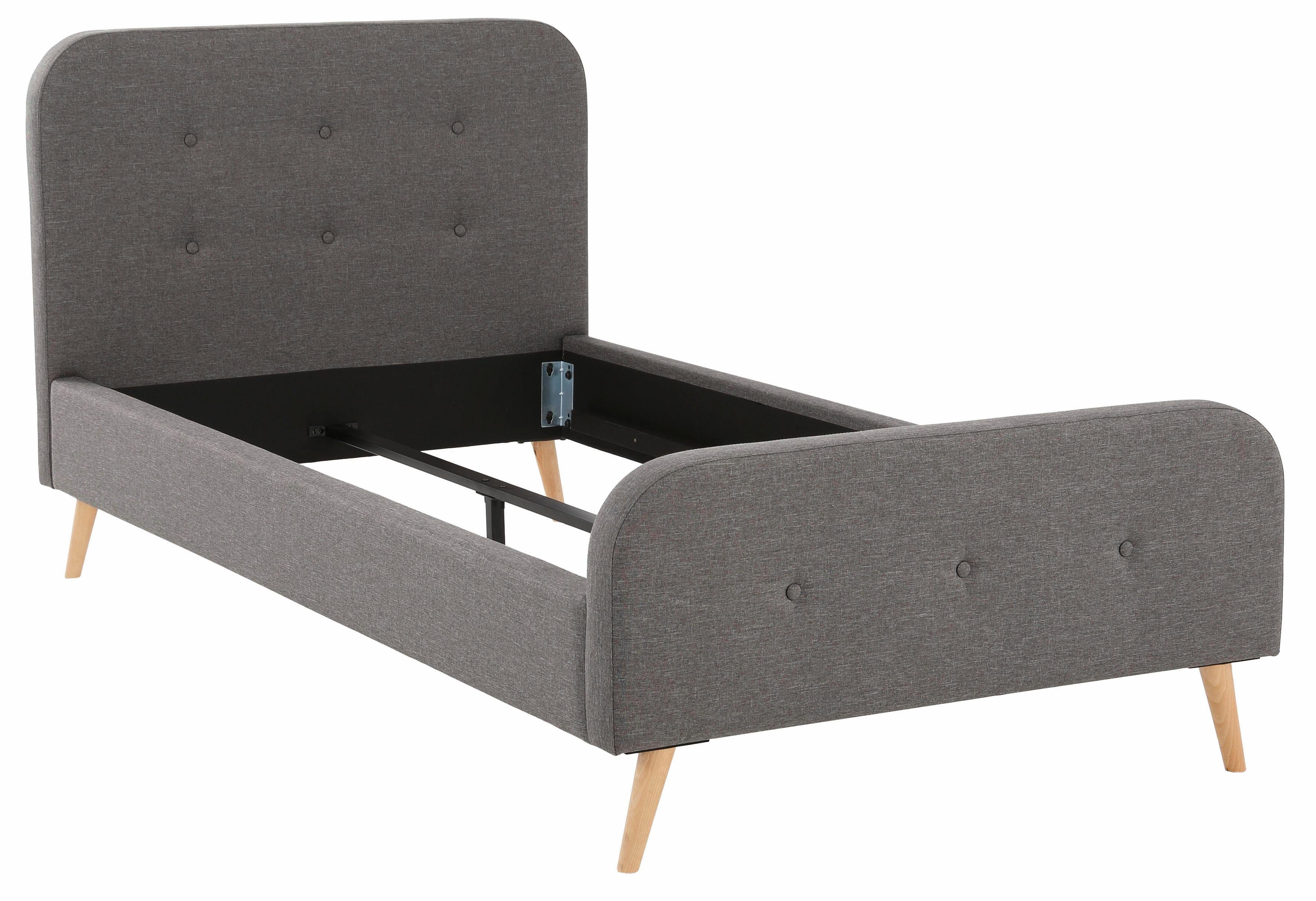 Home affaire Polsterbett Amrum, mit aufwendiger Knopfleiste am gepolstertem Kopf-und Fußteil