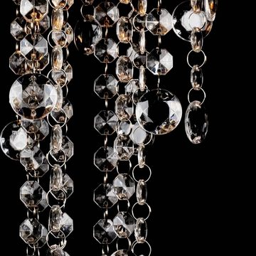 vidaXL Kronleuchter Hängelampe edle Deckenlampe mit transparenten Kristallperlen