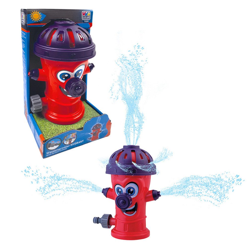 Happy People Spiel-Wassersprenkler Hydrant Sprinkler rot/blau/schwarz 20x14cm