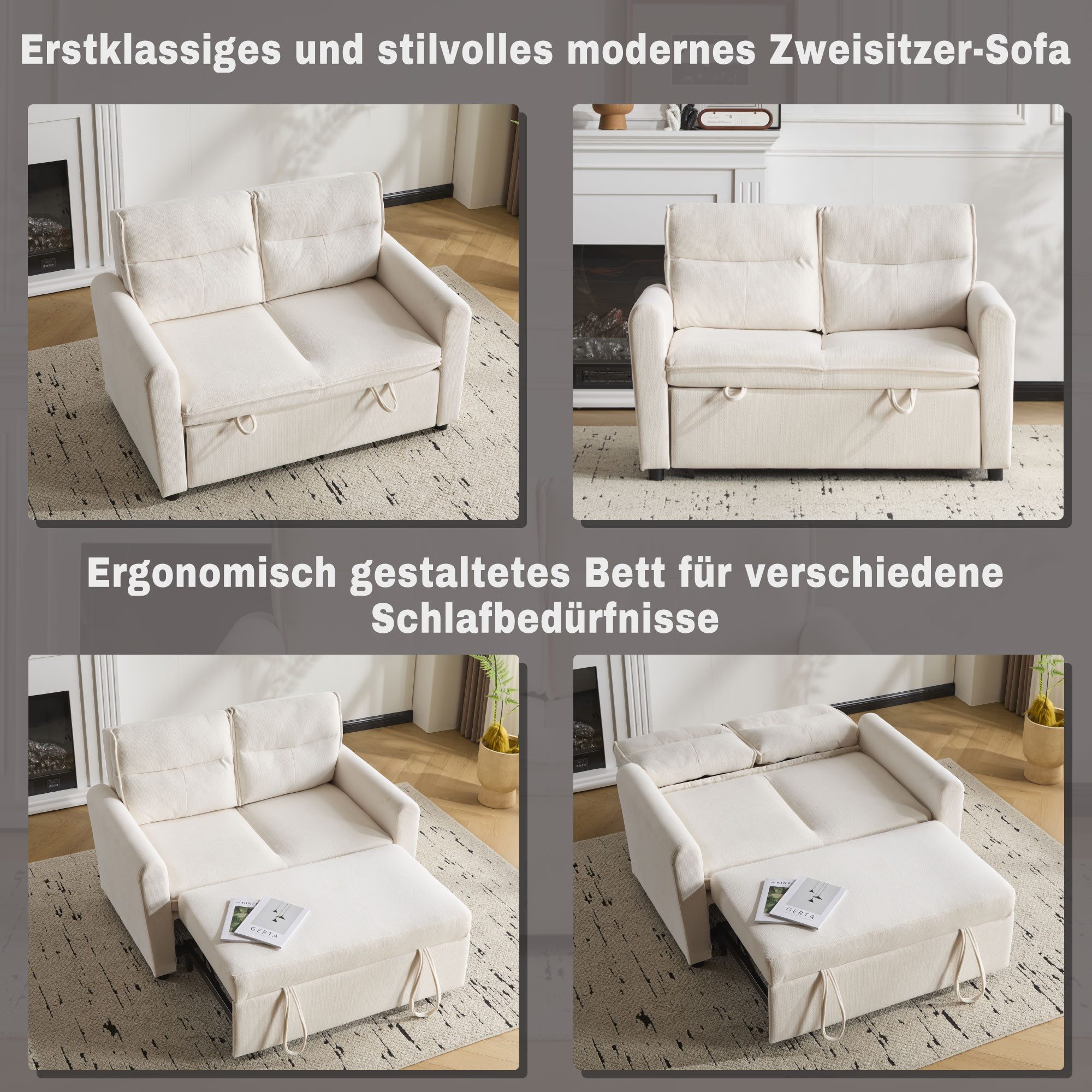 i@home Schlafsofa 2-Sitzer Faltbares Schlafsofa mit günstig online kaufen