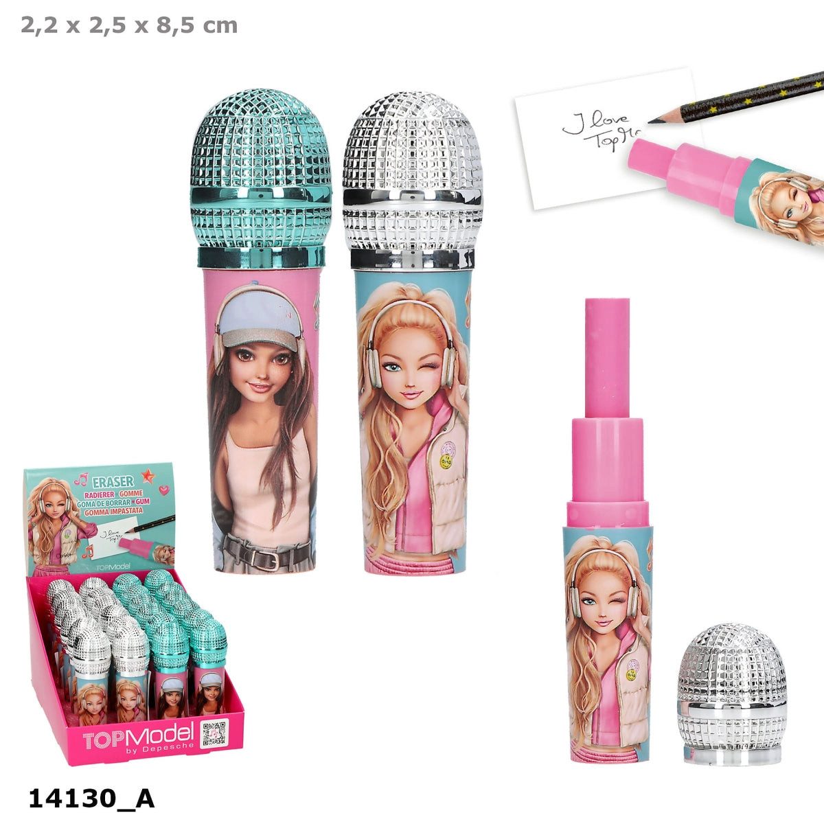 Spiel TOPModel Mikrofon-Radierer MUSIC – 1 von 2 Designs zufällig