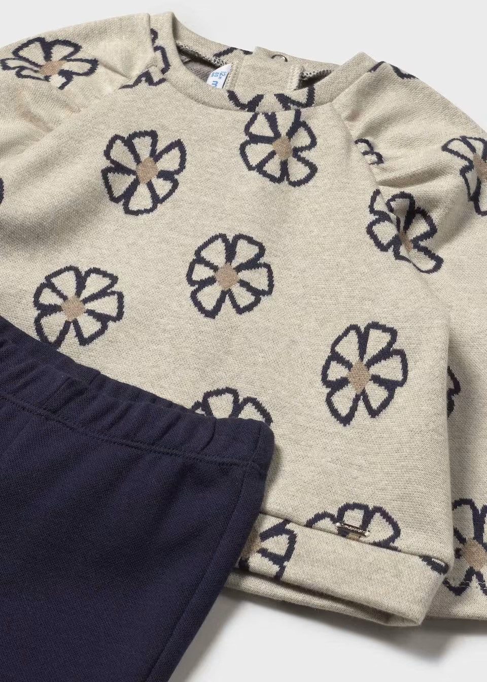 Mayoral Langarmshirt & Hose Baby Set aus Sweatshirt & Leggings mit Printmotiv (274248)