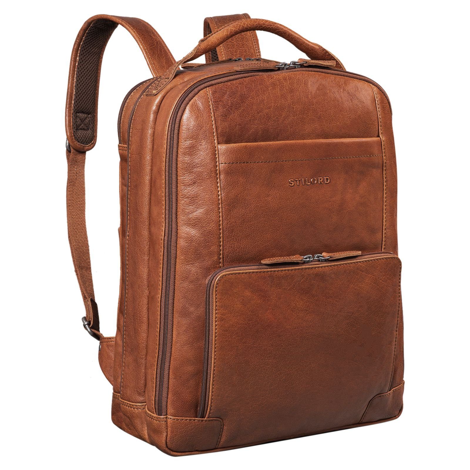 STILORD Notebook-Rucksack "Harlow" Leder Rucksack für Herren XL