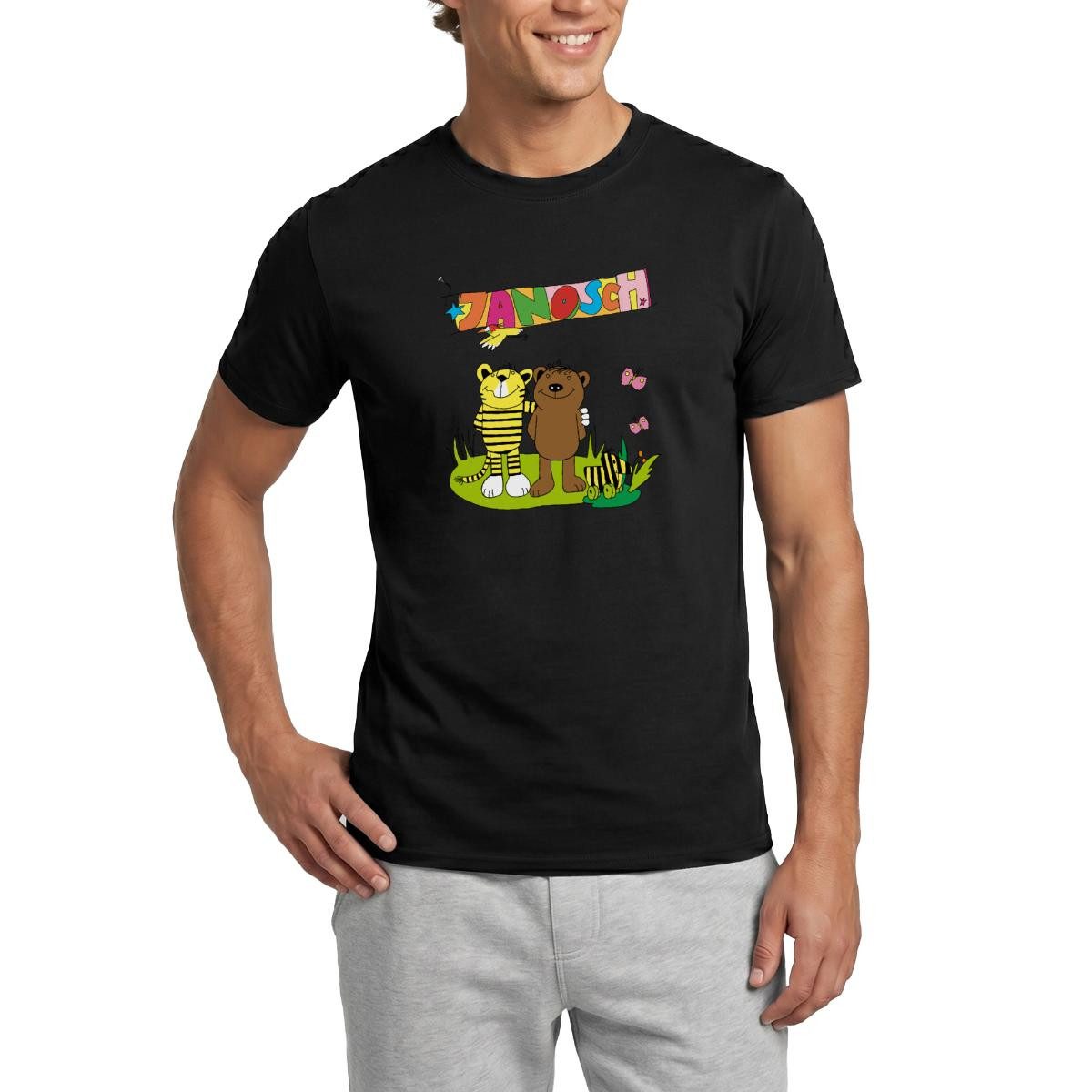 Spreadshirt T-Shirt Janosch Tiger und Bär Freundschaft Männer T-Shirt (1-tlg)