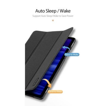 Dux Ducis Tablet-Hülle Buch Tasche Hartschale mit Smart Sleep Standfunktion Schwarz