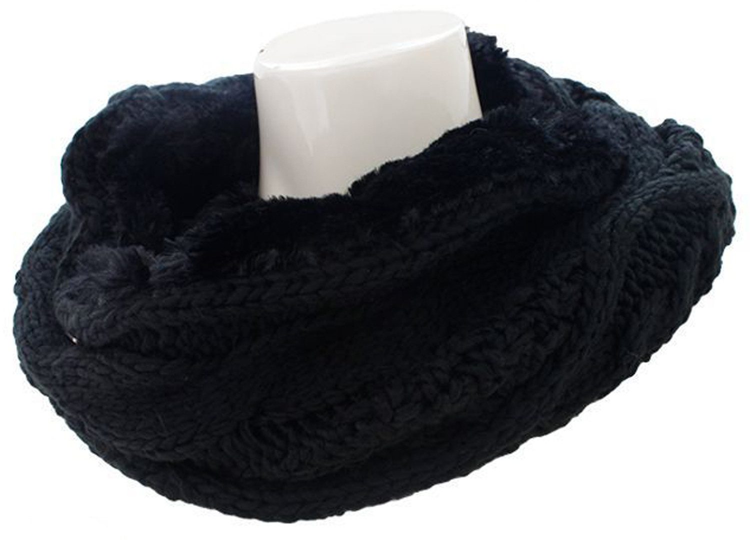 chic4home Loop Winter Weave, (1-St. 1-teilig), Damen Loop-Schal ca.30x80cm mit Wendemöglichkeit