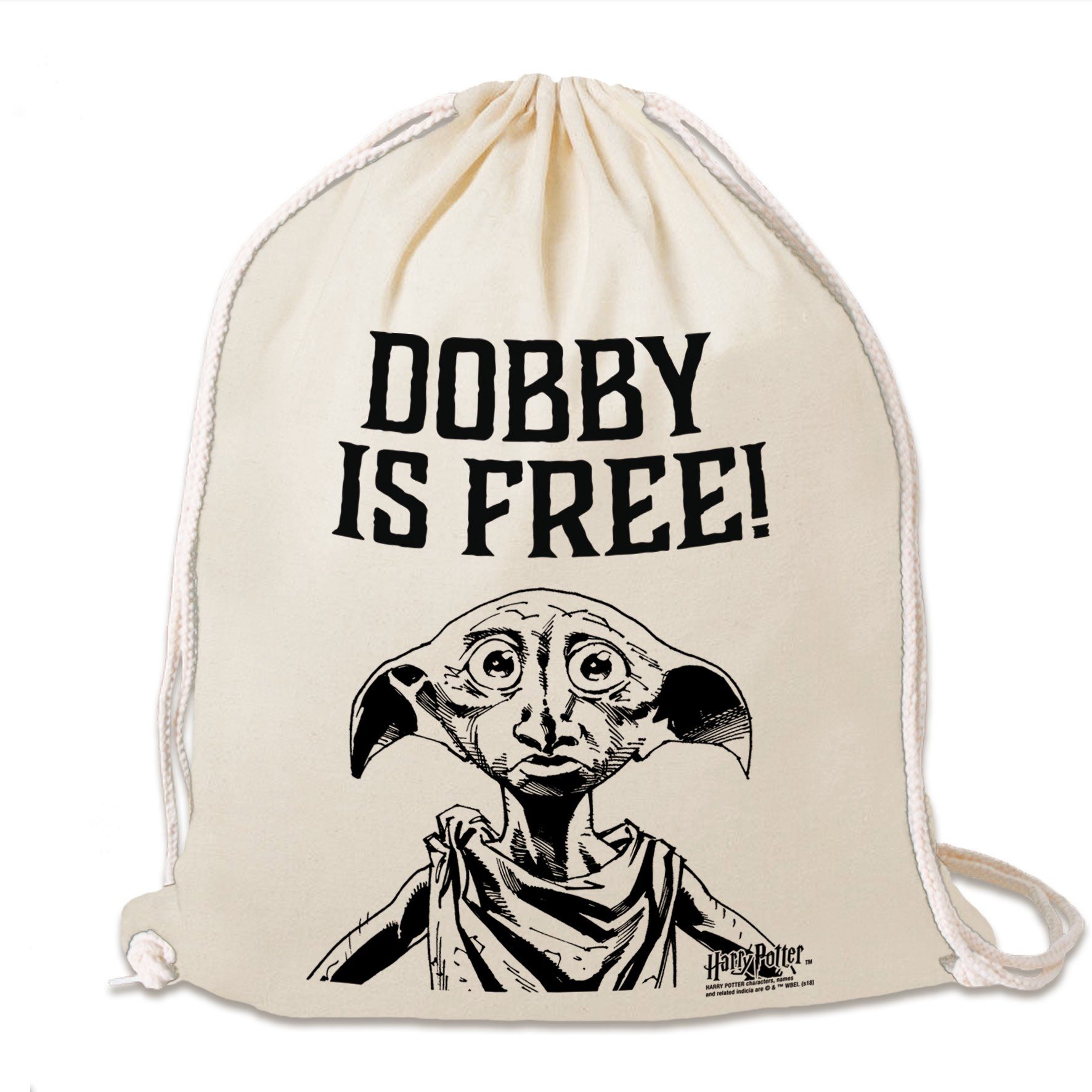 LOGOSHIRT Kulturbeutel Harry Potter - Dobby Is Free, mit coolem Harry Potter Print | Canvas-Taschen