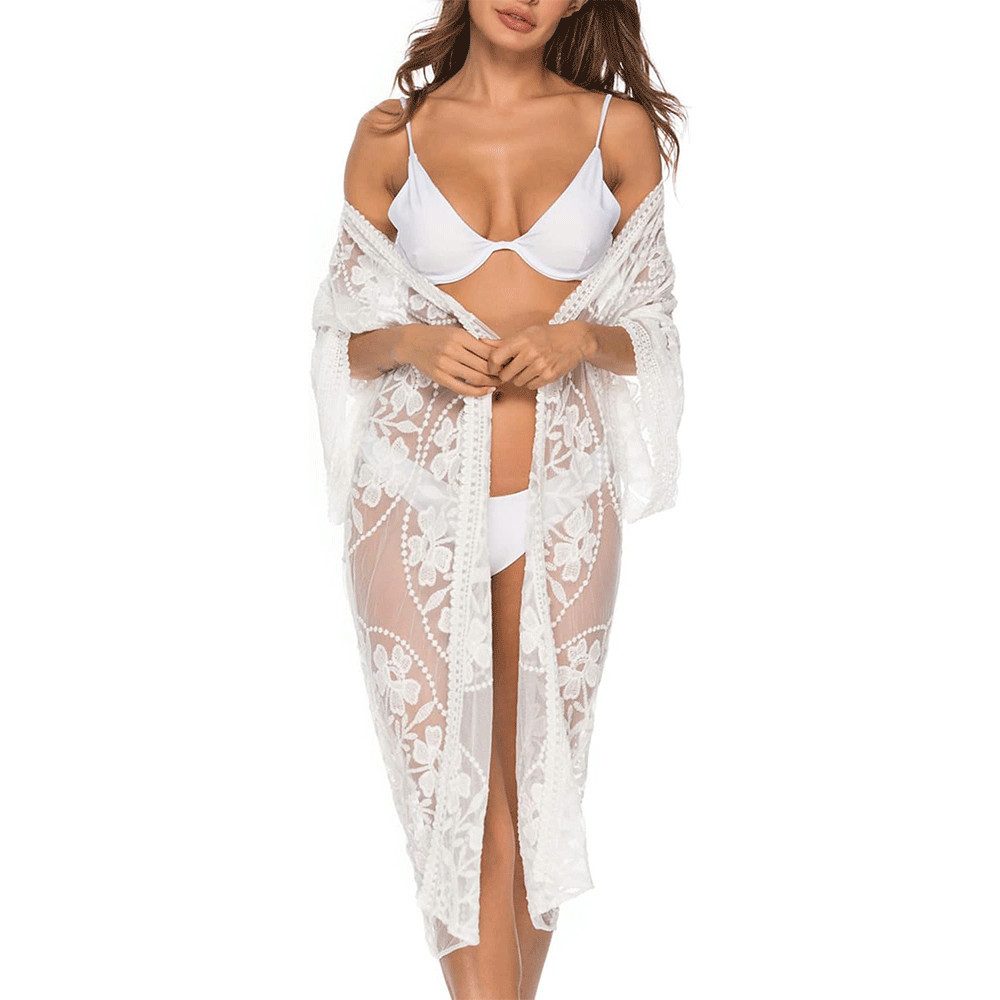 RWEUOQ Blusenkleid Sexy Damen Kimono Strandkleid günstig online kaufen