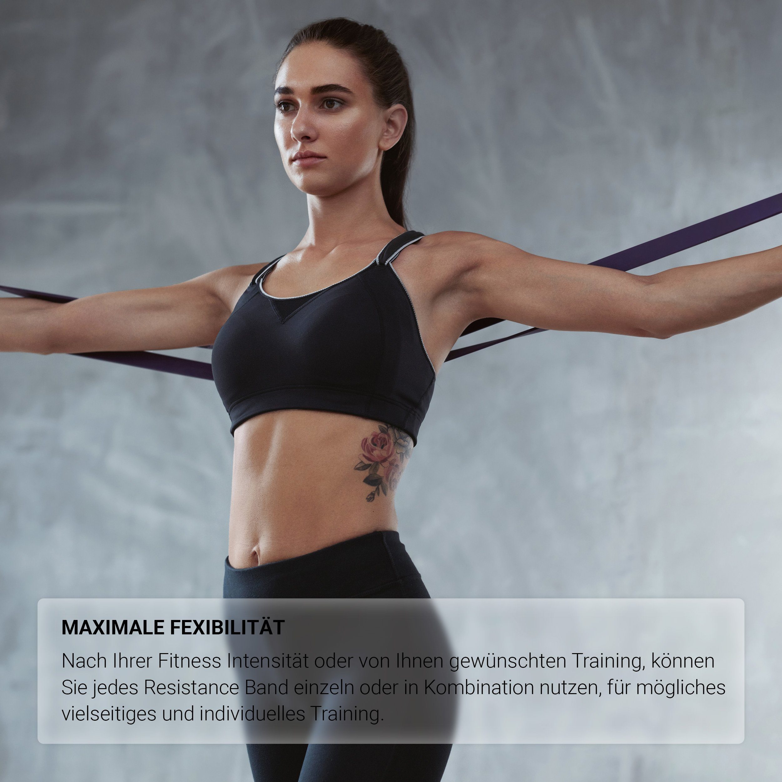 MSports® Trainingsband Resistance Band in verschiedenen Stärken - Trainingsband