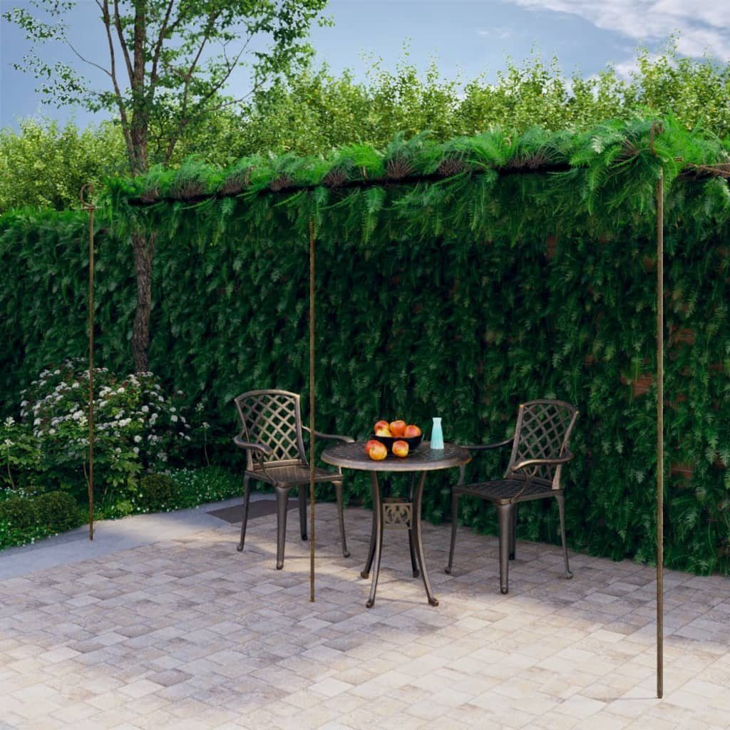 vidaXL Pergola Garten-Pergola Antik-Braun 6x3x2,5 m Eisen, BxTxH: 300x300x250 cm, (1-tlg)