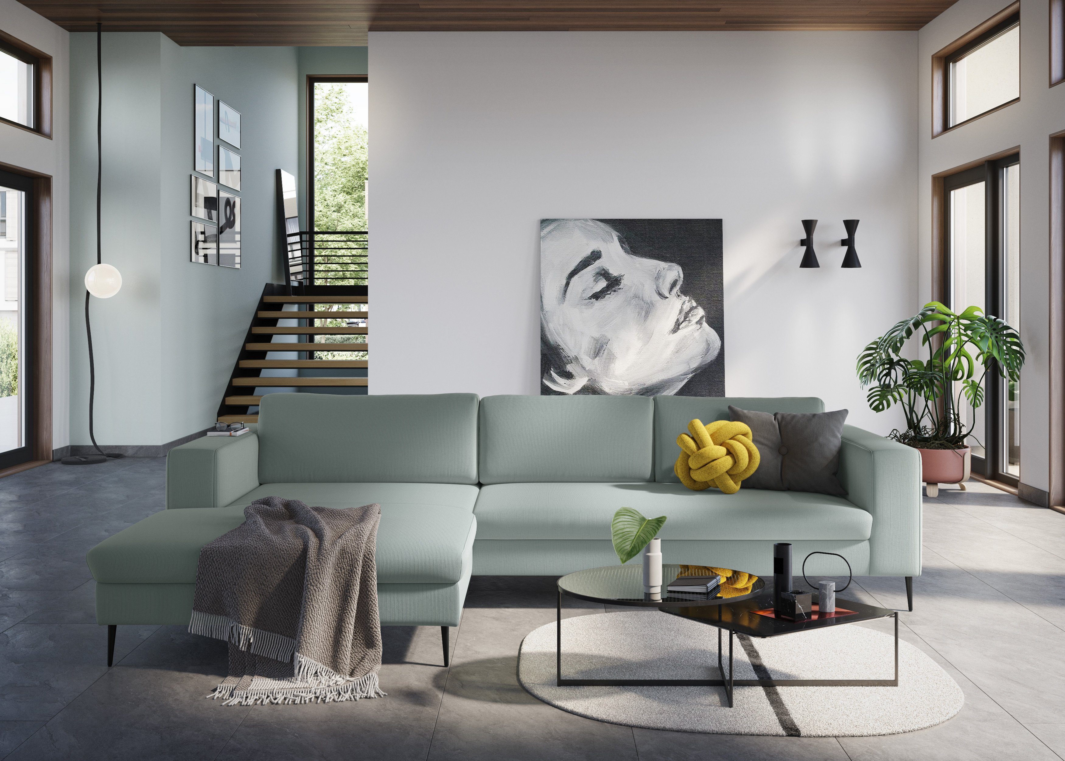 DOMO collection Ecksofa "Modica, zeitlos und elegant, L-Form", moderne Opti günstig online kaufen