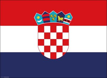 Platzset, Tischsets I Platzsets - Kroatien Flagge - 10 Stück aus hochwertigem Papier 44 x 32 cm, Tischsetmacher, (10-St)