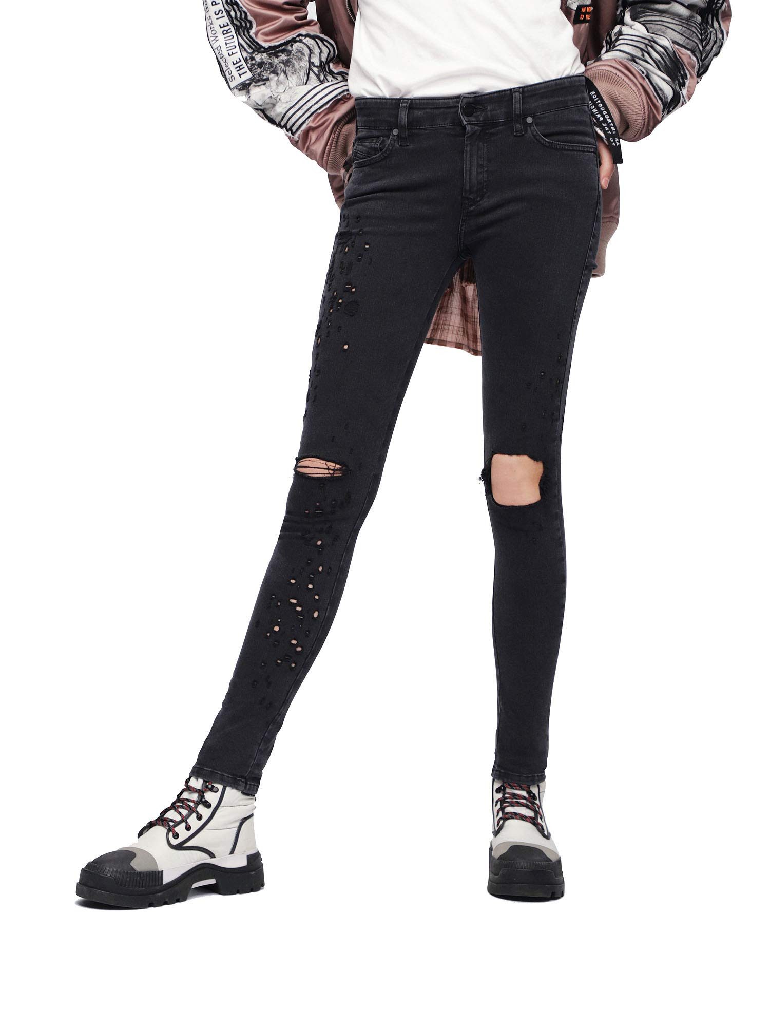 Diesel Straight-Jeans Diesel Slandy 085AW Damen Джинсы Slim Straight