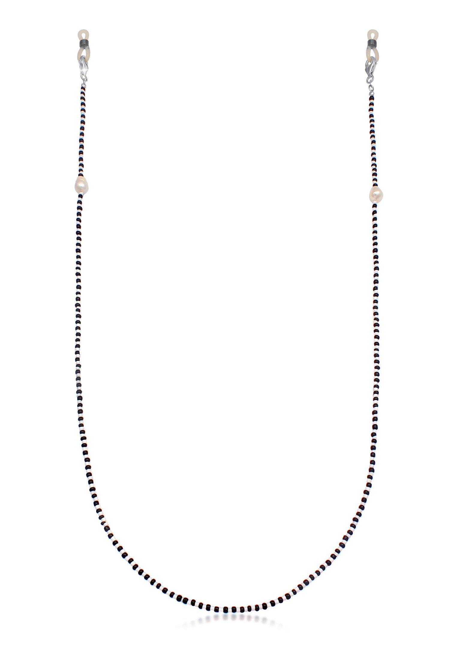 Elli Lange Kette Brillenkette Barock Perlen Glas Beads 925 Silber, Kugel