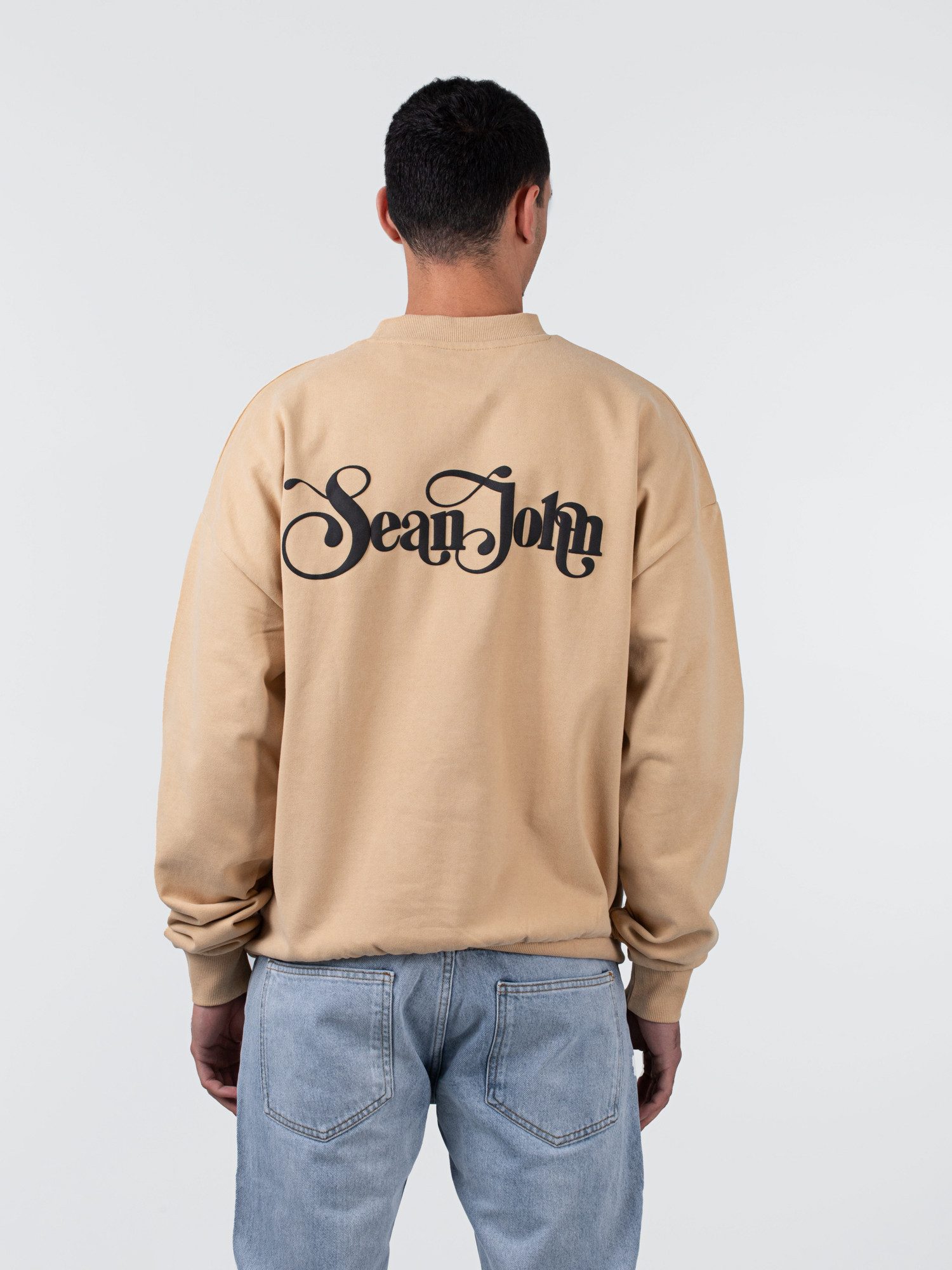 Sean John Sweatshirt Sean John Script Retro Backprint Crew