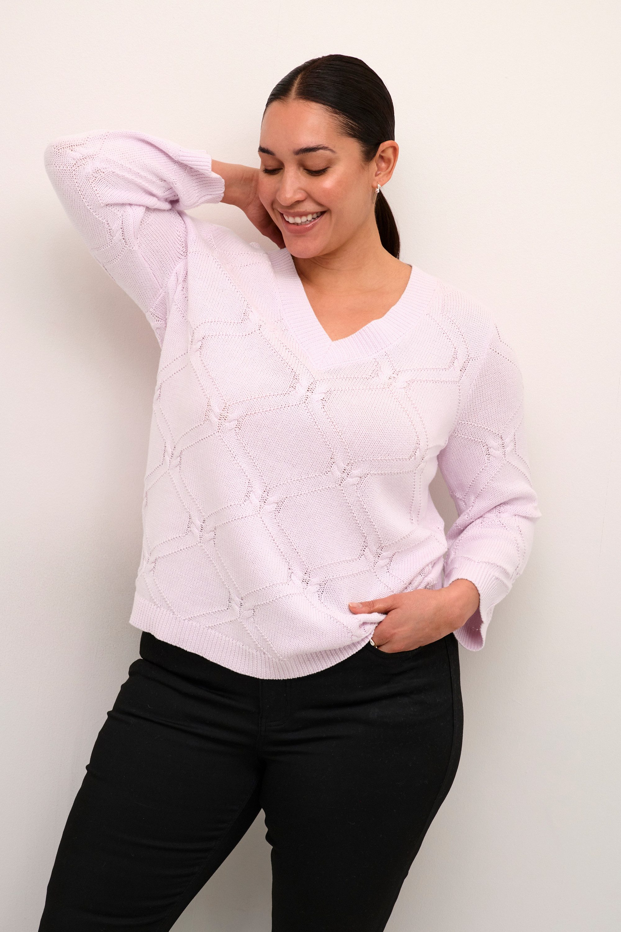 KAFFE Curve Strickpullover Strickpullover KCcarlie Große Größen