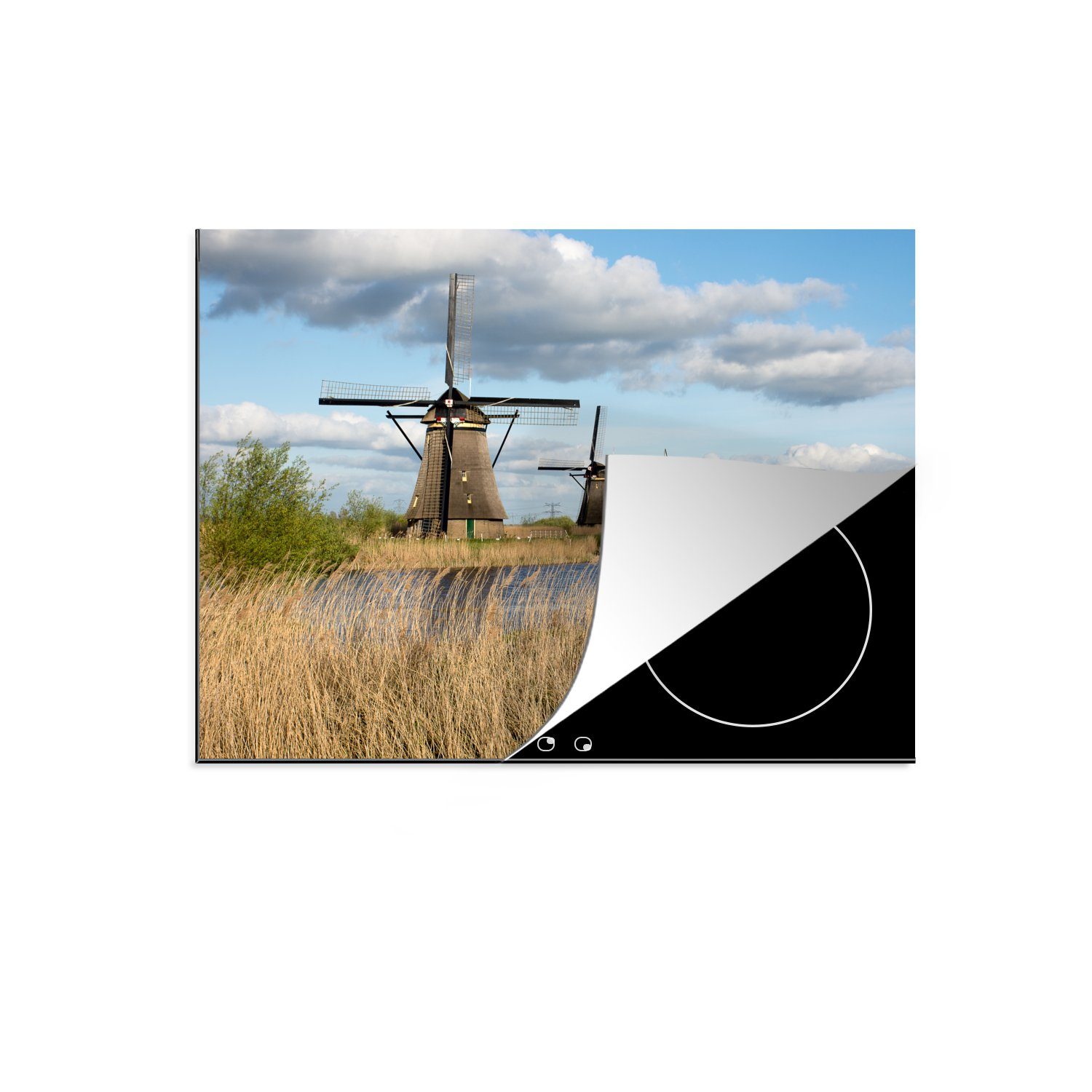 (1 Arbeitsfläche nutzbar, Vinyl, Mobile - MuchoWow - Landschaft Mühle tlg), 70x52 Niederlande, Ceranfeldabdeckung cm, Herdblende-/Abdeckplatte