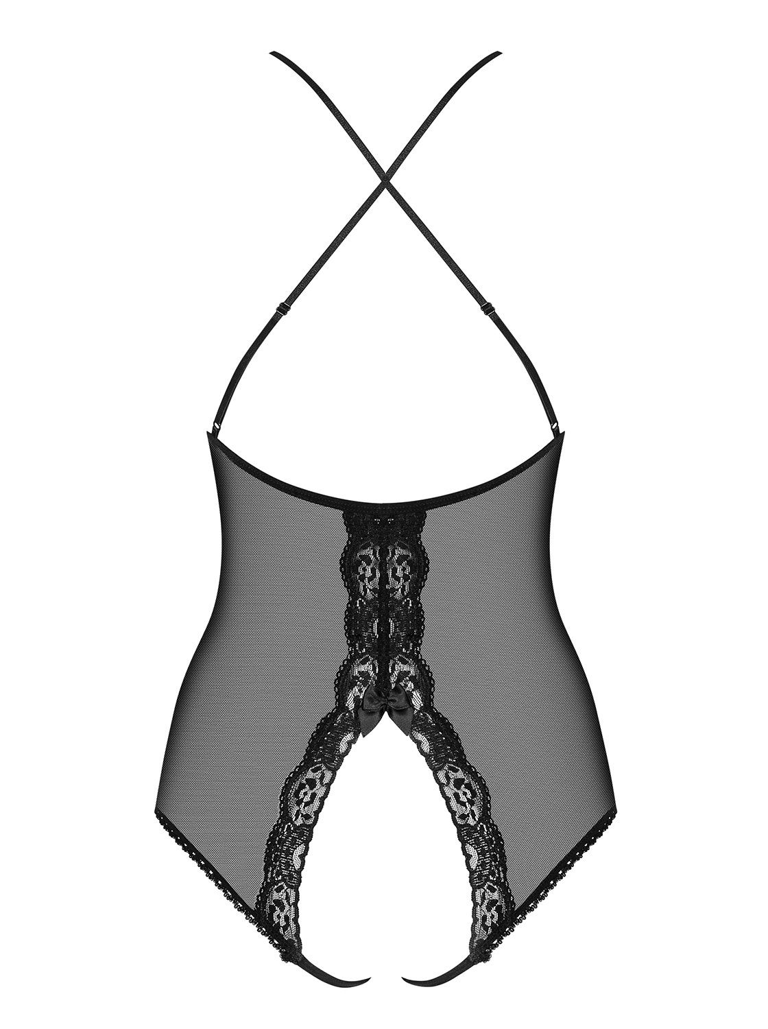 Obsessive Body Offener Body schwarz Dessous Teddy transparent
