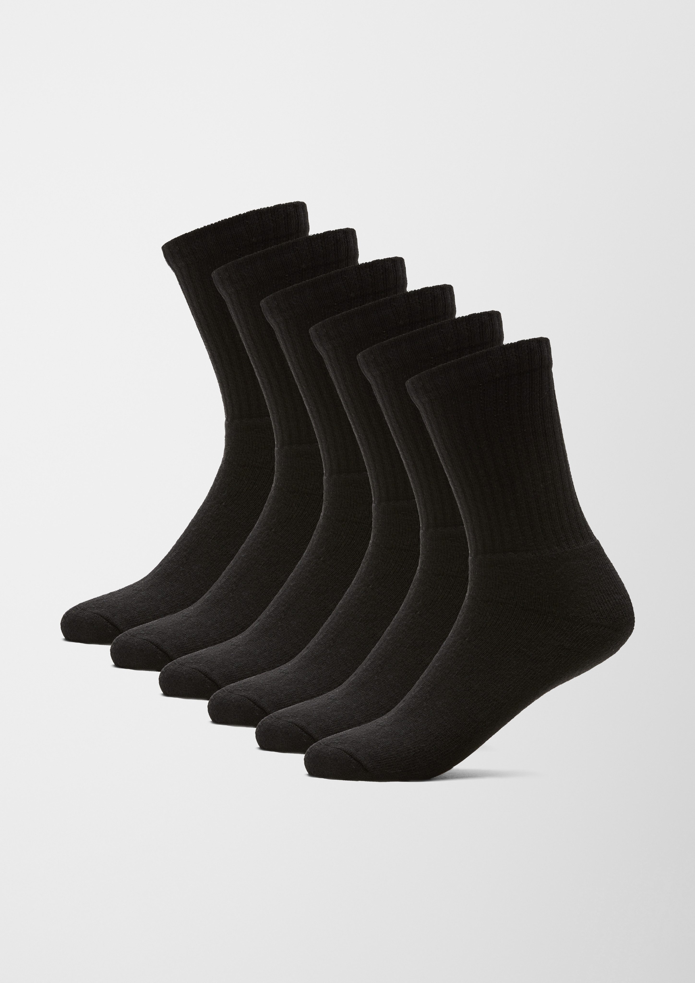 s.Oliver Sportsocken essentials (6-Paar) elastischer, druckfreier Bund