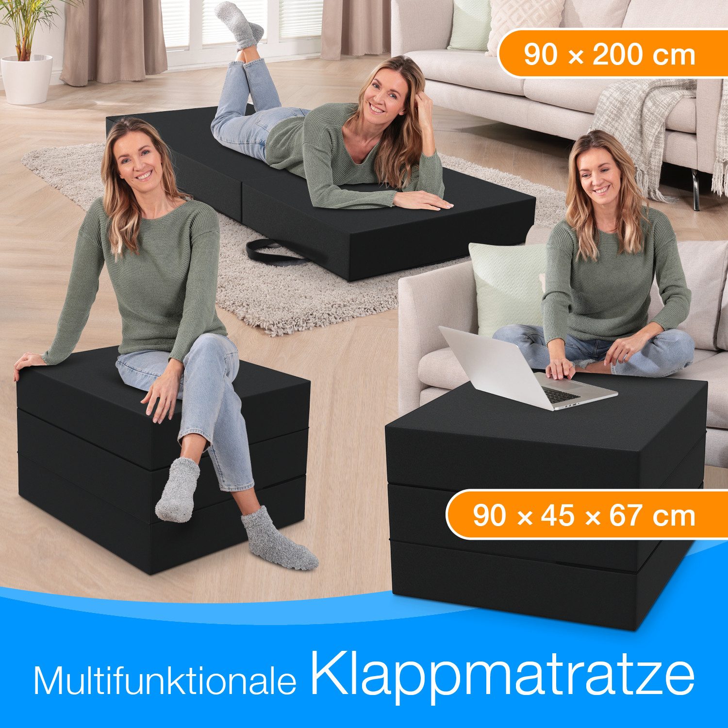 Klappmatratze 90x200 cm, 75x195 cm und günstig online kaufen