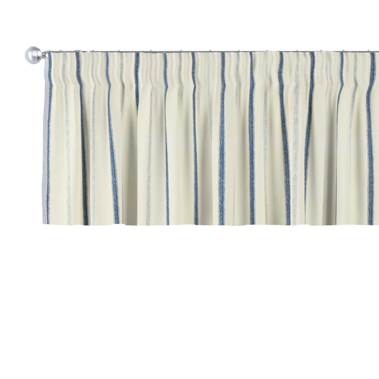 Vorhang mit Kräuselband x 130 40 creme- Avinon, cm, gestreift Dekoria blau