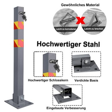 AUFUN Absperrpfosten Klappbar Parkplatzsperre (1-tlg), für Tiefgaragen