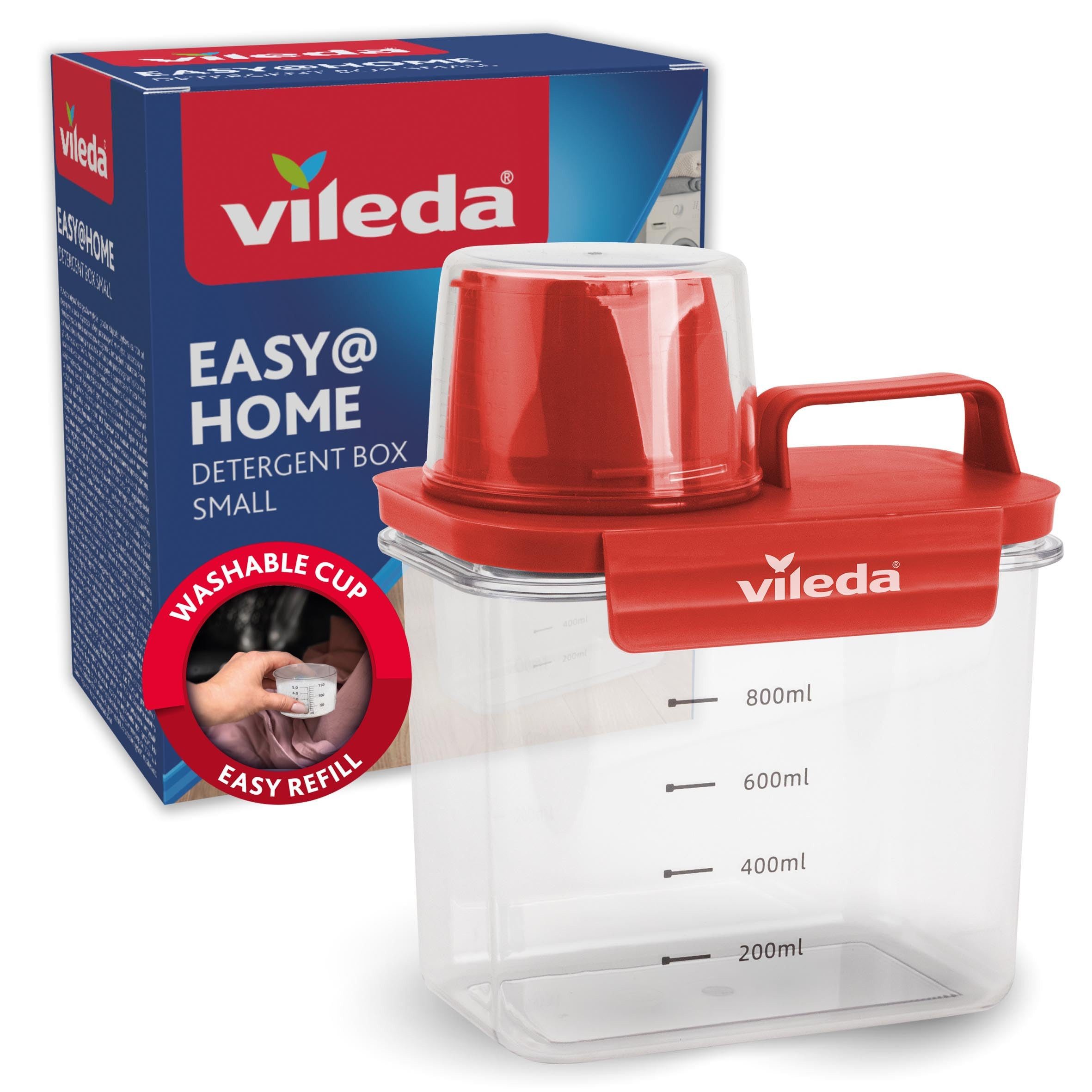 Vileda Aufbewahrungsbox Waschmittelbox 1100ml rot (Komplett-Set, Set) günstig online kaufen