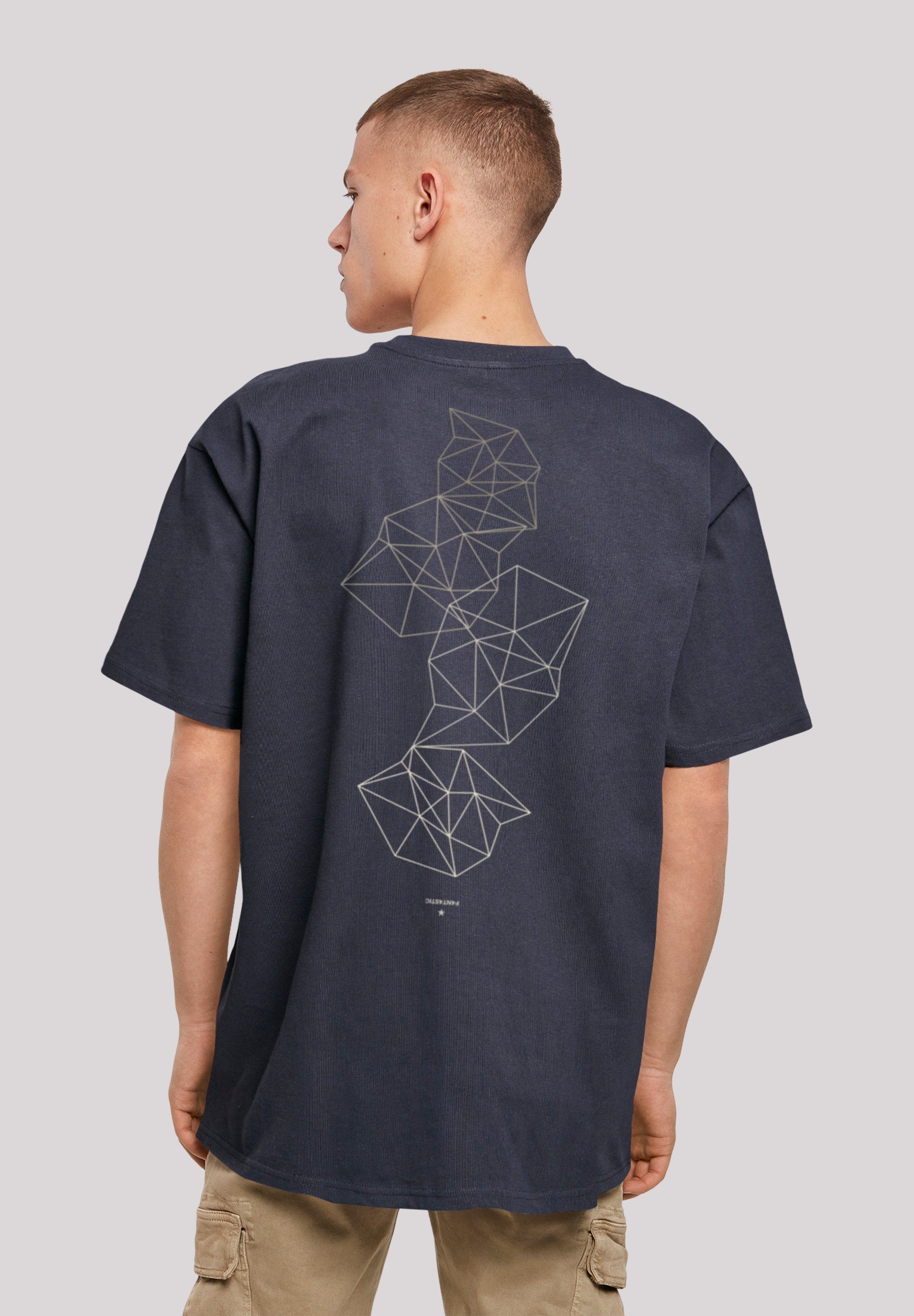 Geometric Print Abstract navy T-Shirt F4NT4STIC