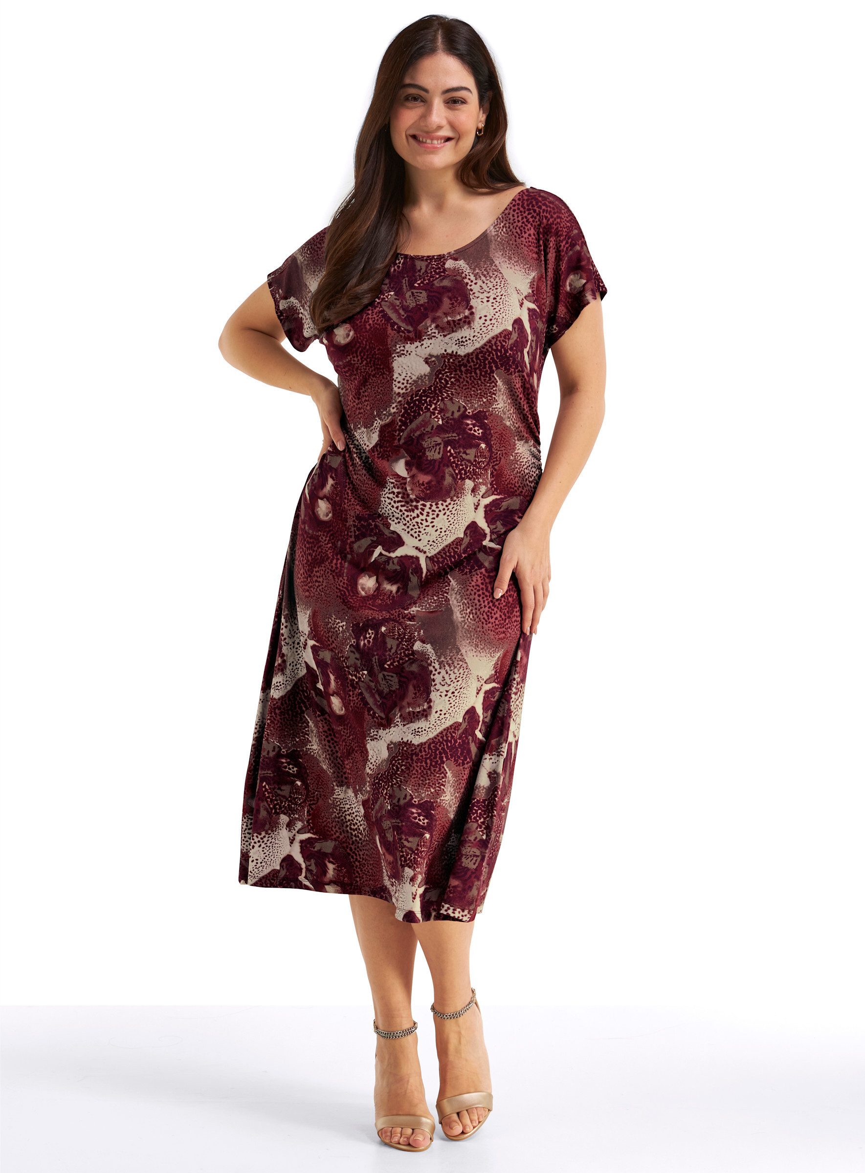 Sheego Jerseykleid Jersey-Kleid Kurzarm