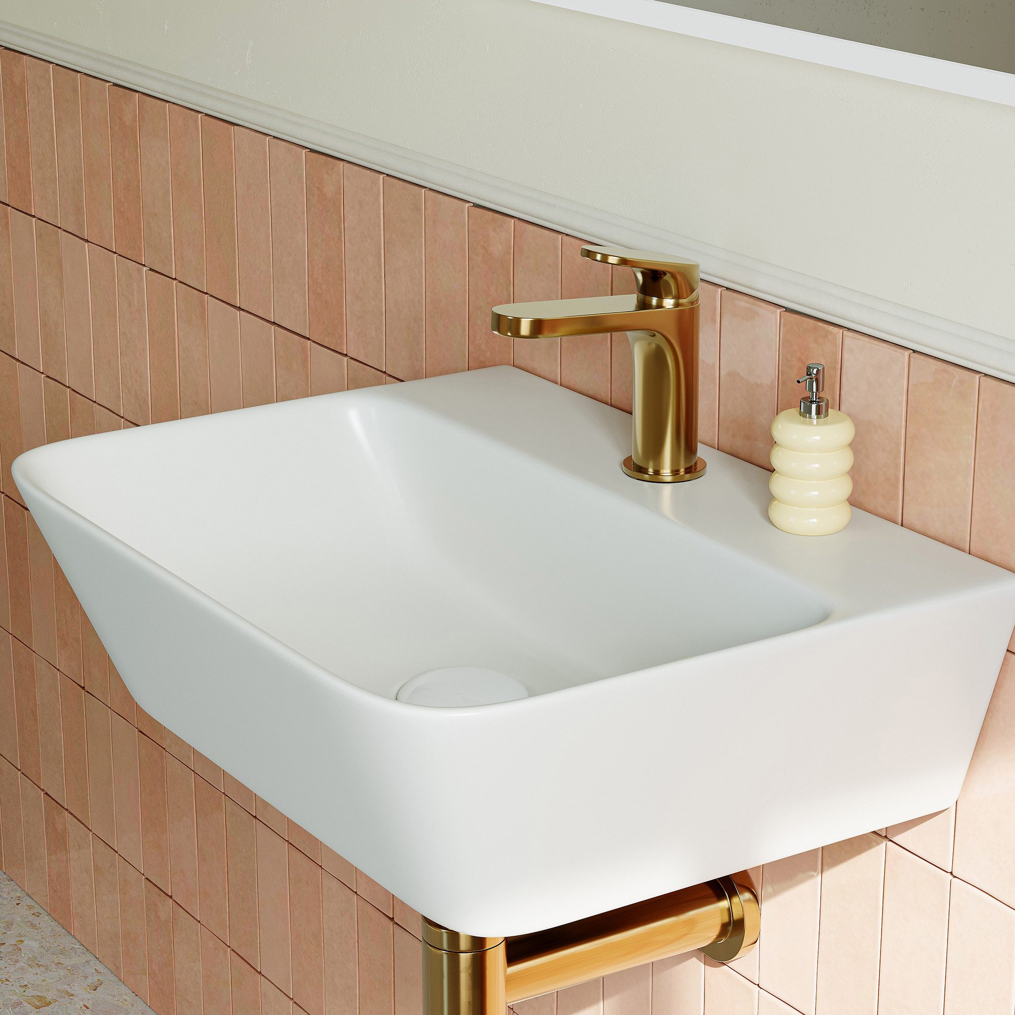 HOROW Waschbecken Waschtisch Handwaschbecken Klein Keramik (Waschbecken 1 H günstig online kaufen