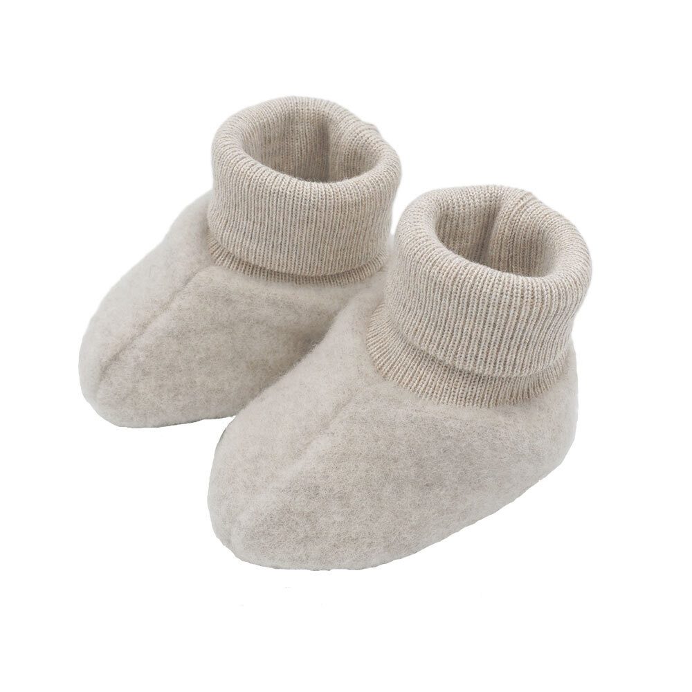 MAXIMO GOTS BABY-Schuhe, Wollfleece Strickbund Krabbelschuh (1-tlg)