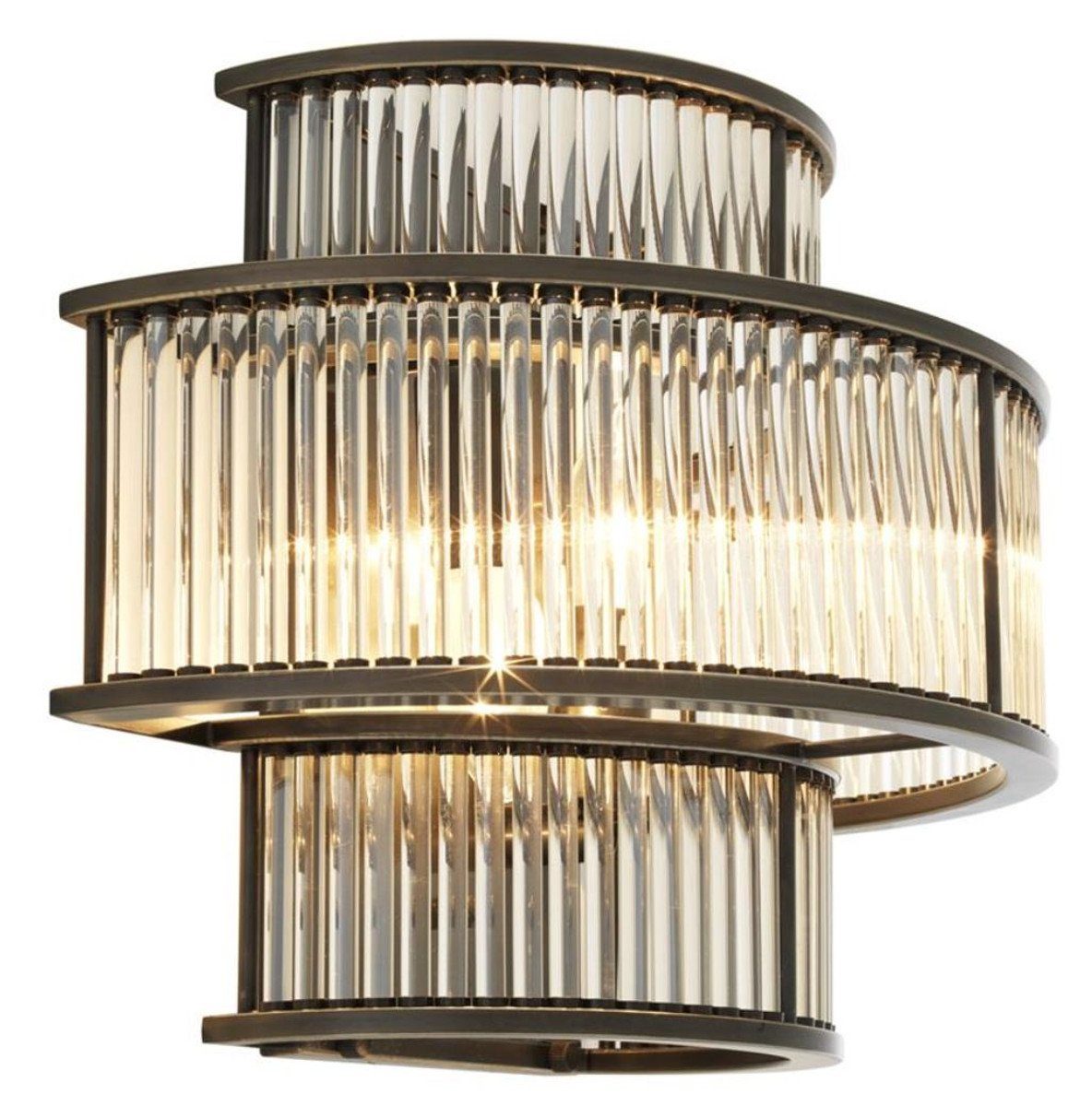 Casa Padrino Wandleuchte Hotel Restaurant Wandlampe Bronze 35 x 19 x H. 28 cm - Wohnzimmer Wandleuchte