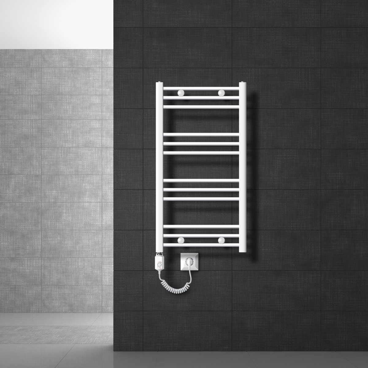 LuxeBath Elektrischer Badheizkörper Designheizkörper Handtuchwärmer Handtuchtrockner