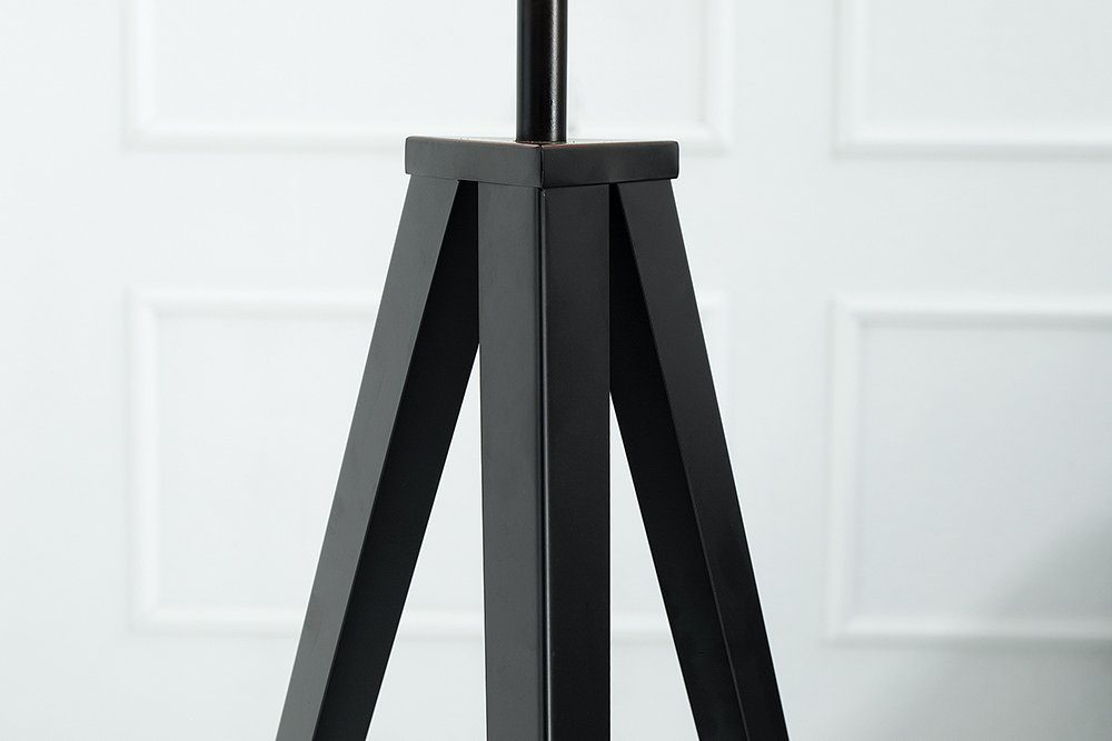 riess-ambiente Stehlampe TRIPOD 142cm schwarz, ohne Leuchtmittel, Stehleuchte · Retro · Stoff-Schirm · Wohnzimmer – Bild 4 von 5