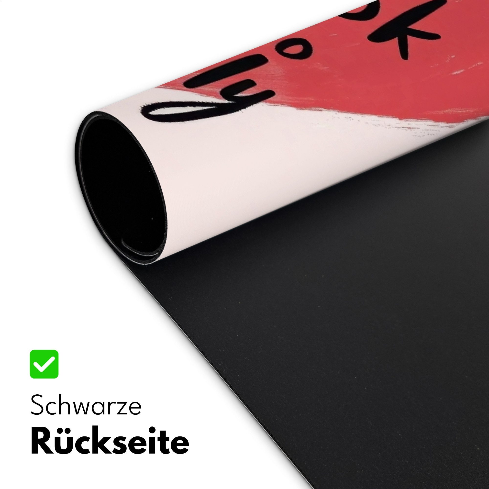 MuchoWow Gaming Mauspad Herz - Rot - Valentinstag (1-St), Gaming Mauspad XXL, Schreibtischunterlage, Desk Mat Groß, 80x40 cm