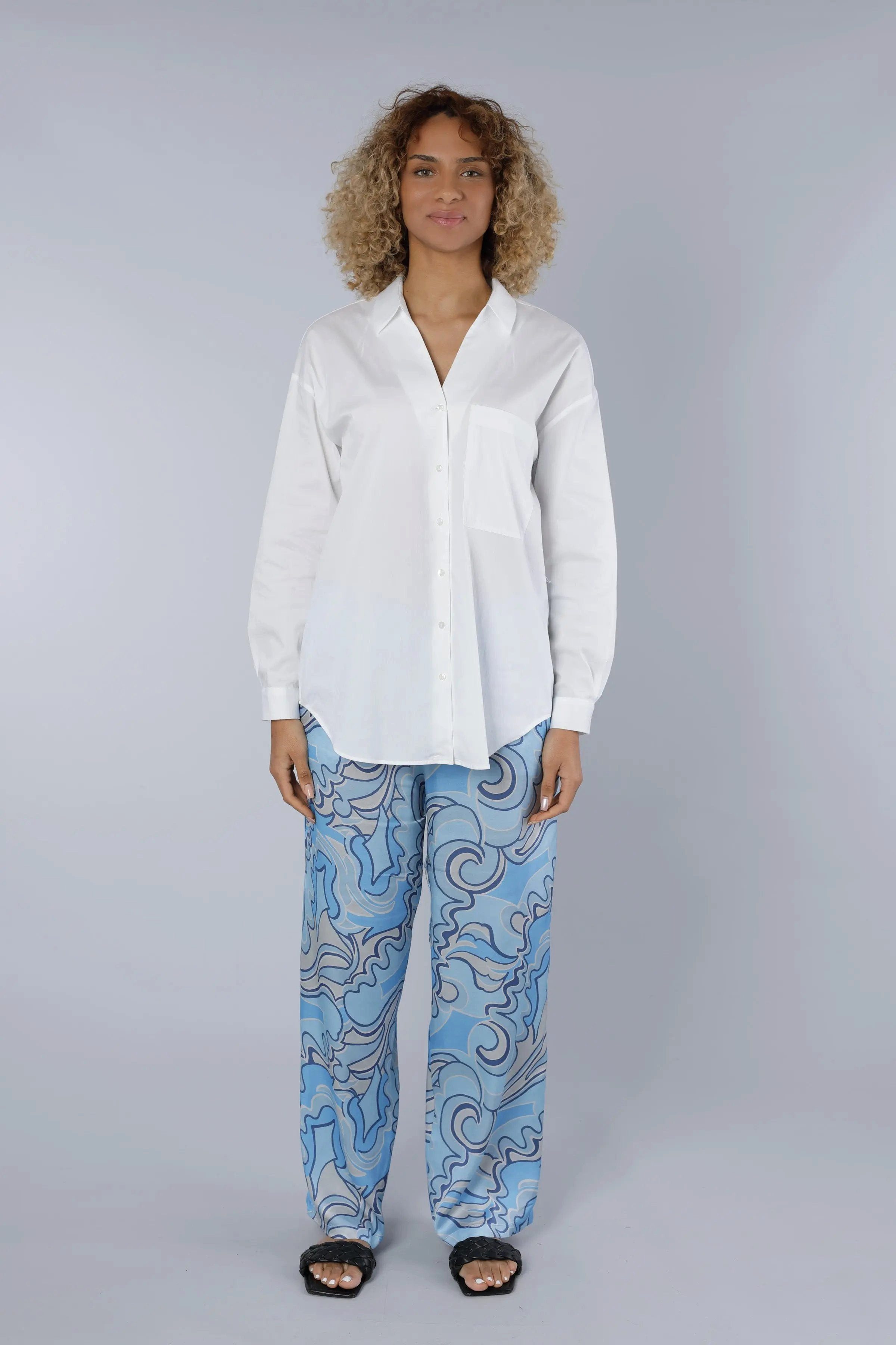 NADINE H Hemdbluse Baumwollbluse WHITE