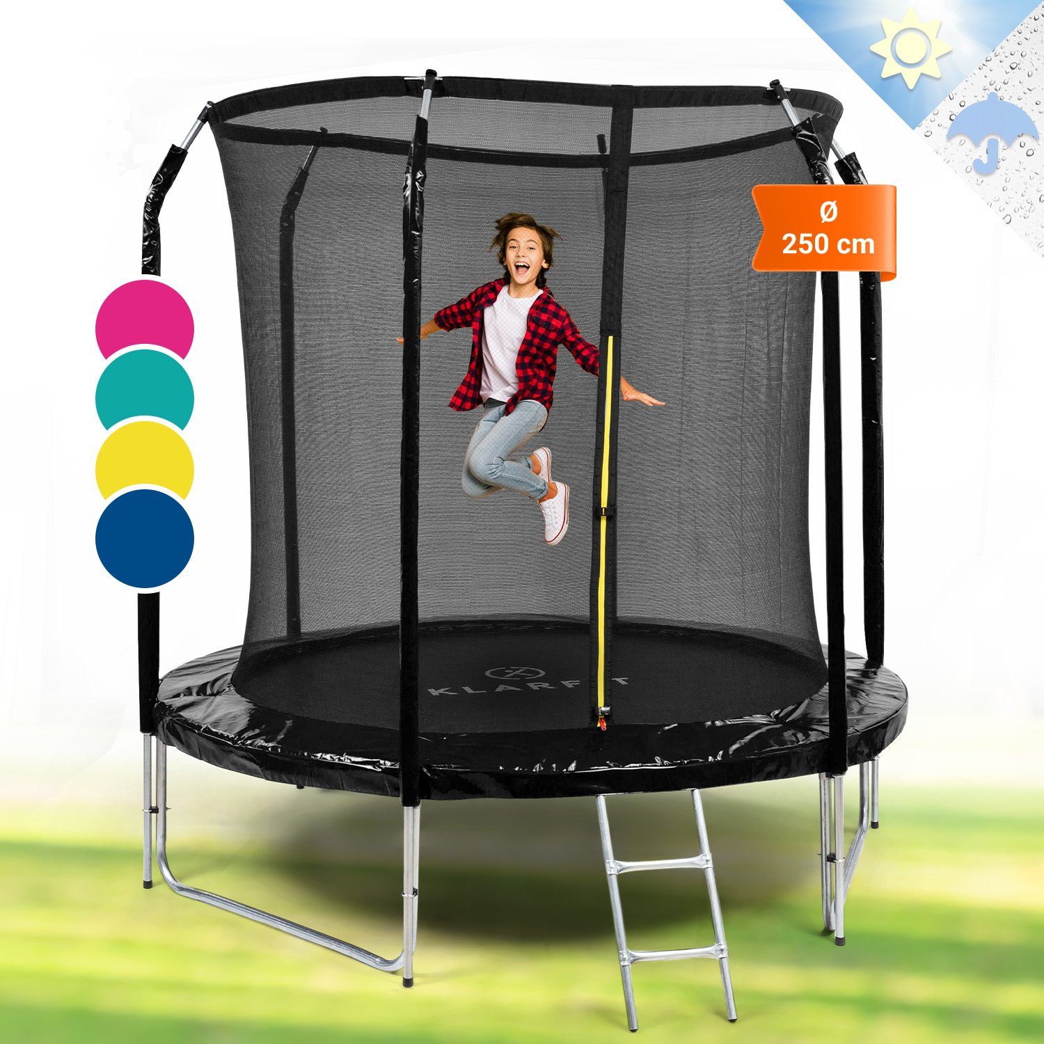 KLARFIT Gartentrampolin Jumpstarter, Ø 0 cm, Kinder Trampolin Outdoor Trampolin Kinder Gartentrampolin für zuhause