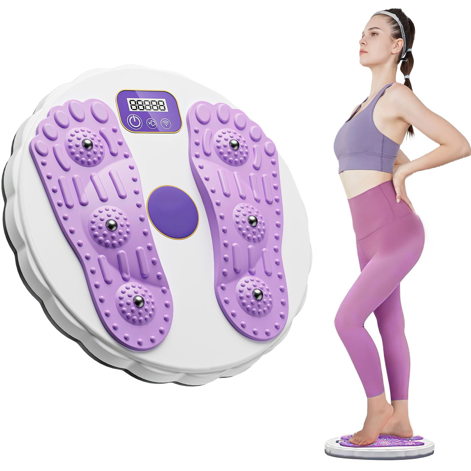 AIMAX Balanceboard Taillen Twister Waist mit Zähler Taillentwister Abnehmen, Fit Twist Sportgerät Bauchtrainer Drehscheibe Aerobic-Training 27.5cm