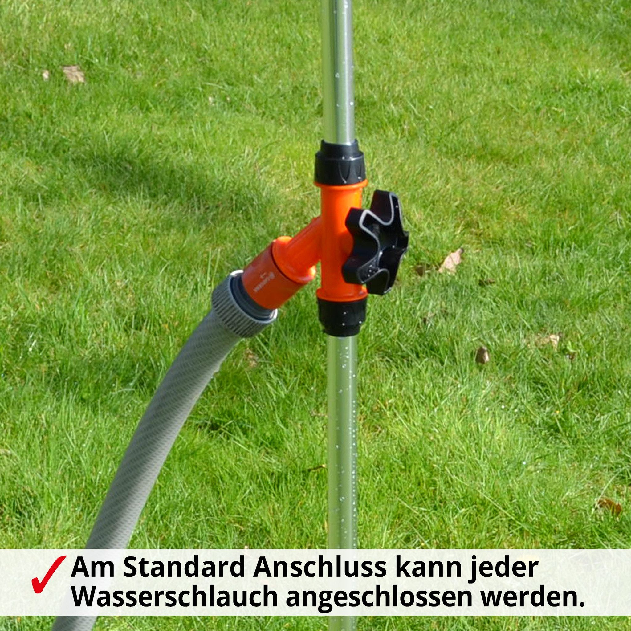 Hecht Gartendusche mit verstellbaren Duschkopf, stufenlose einstellbare Höh günstig online kaufen