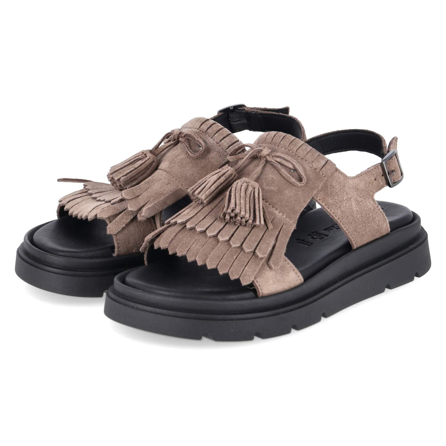 Tamaris Tamaris 1-28255-46-341 Damen Rauleder taupe Sandalette