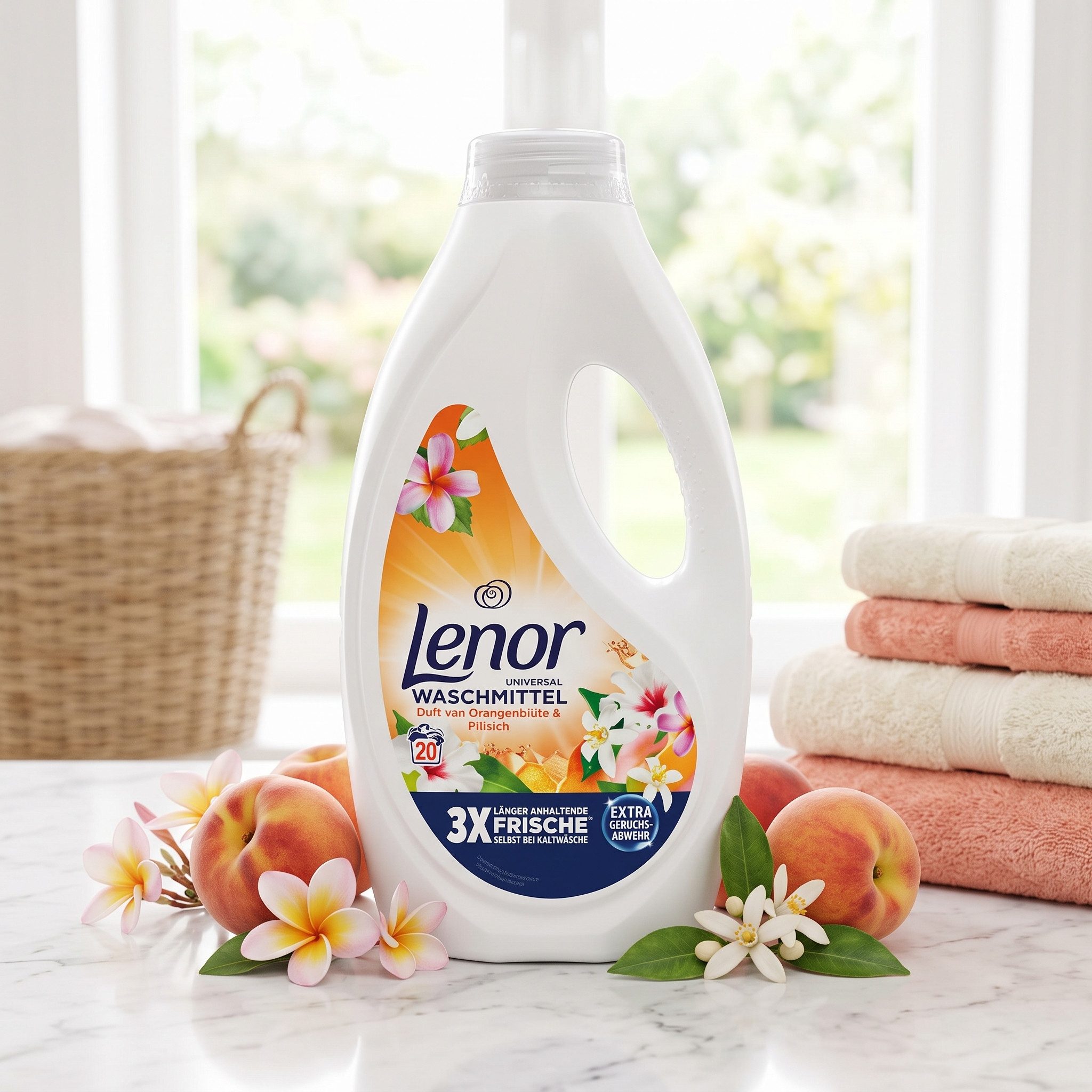 LENOR Lenor Universal Waschmittel Orangenblüte& Pfirsich Feinwaschmittel