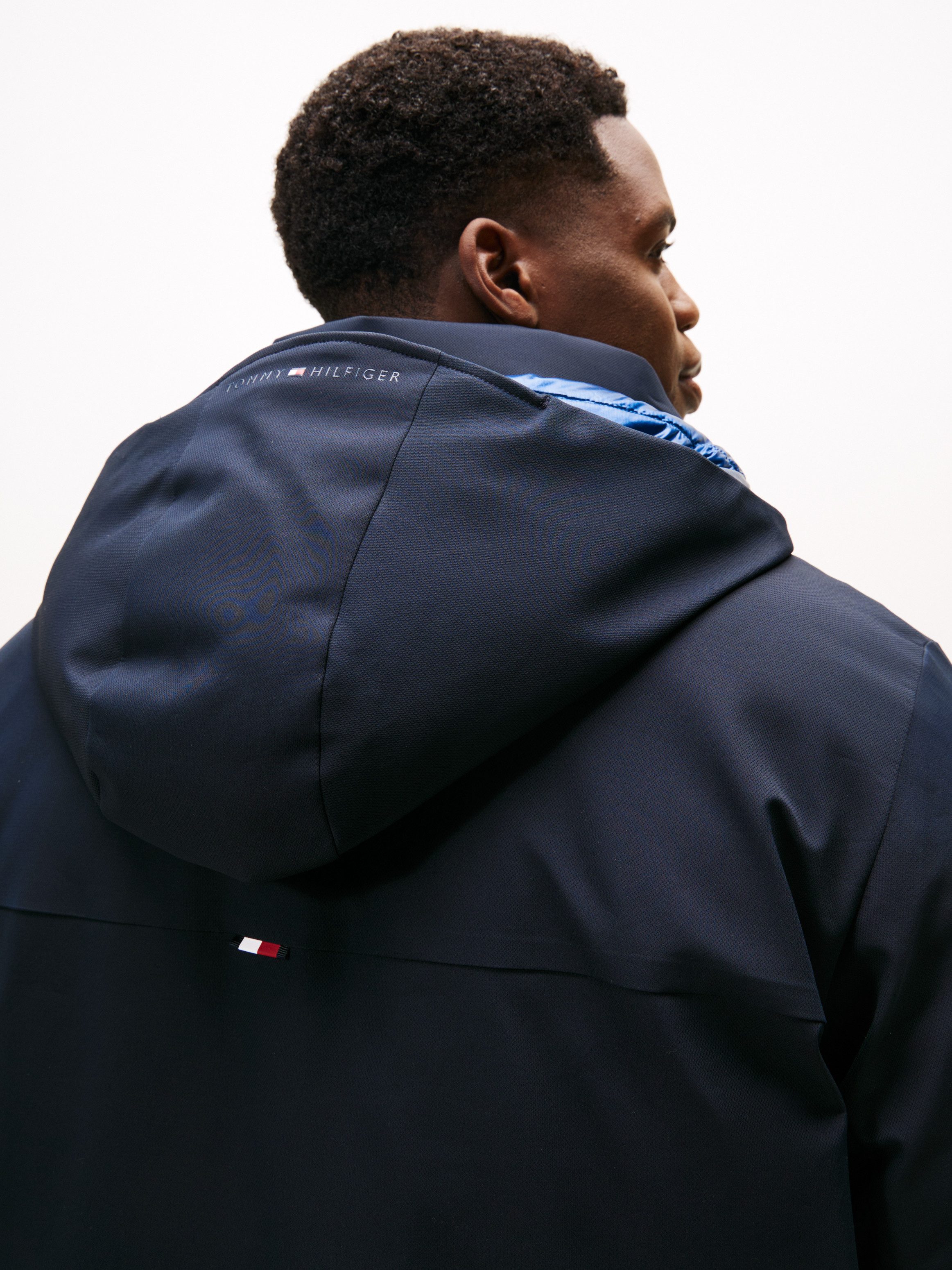 Tommy Hilfiger Big & Tall Funktionsmantel HOODED PARKA Große Größen Tech Winterparka Jacke Wasserabweisend abnehmbare Kapuze