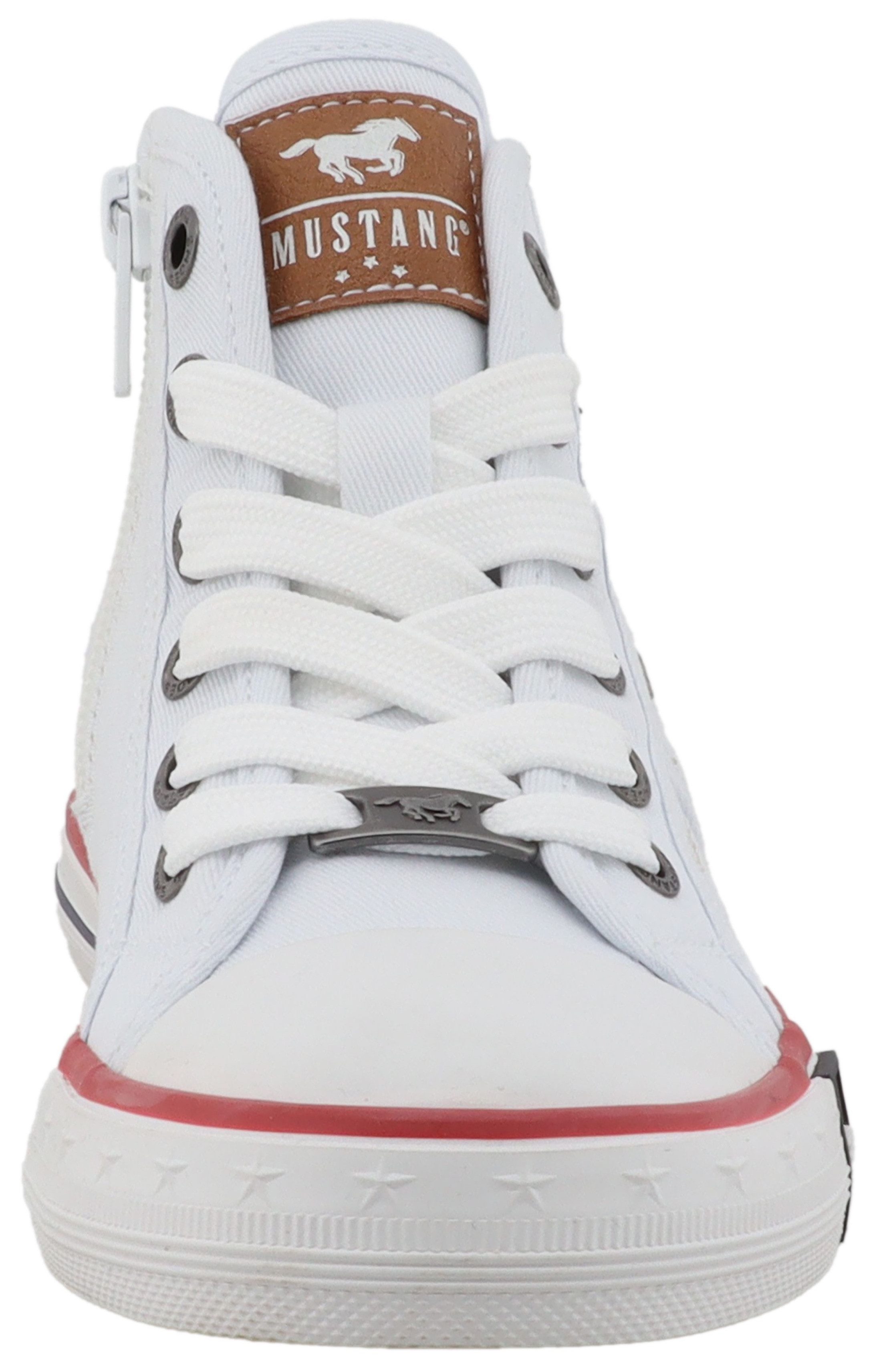 Mustang Shoes Gaspare Sneaker Freizeitschuh, Schnürboots, High Top-Sneaker mit Nieten