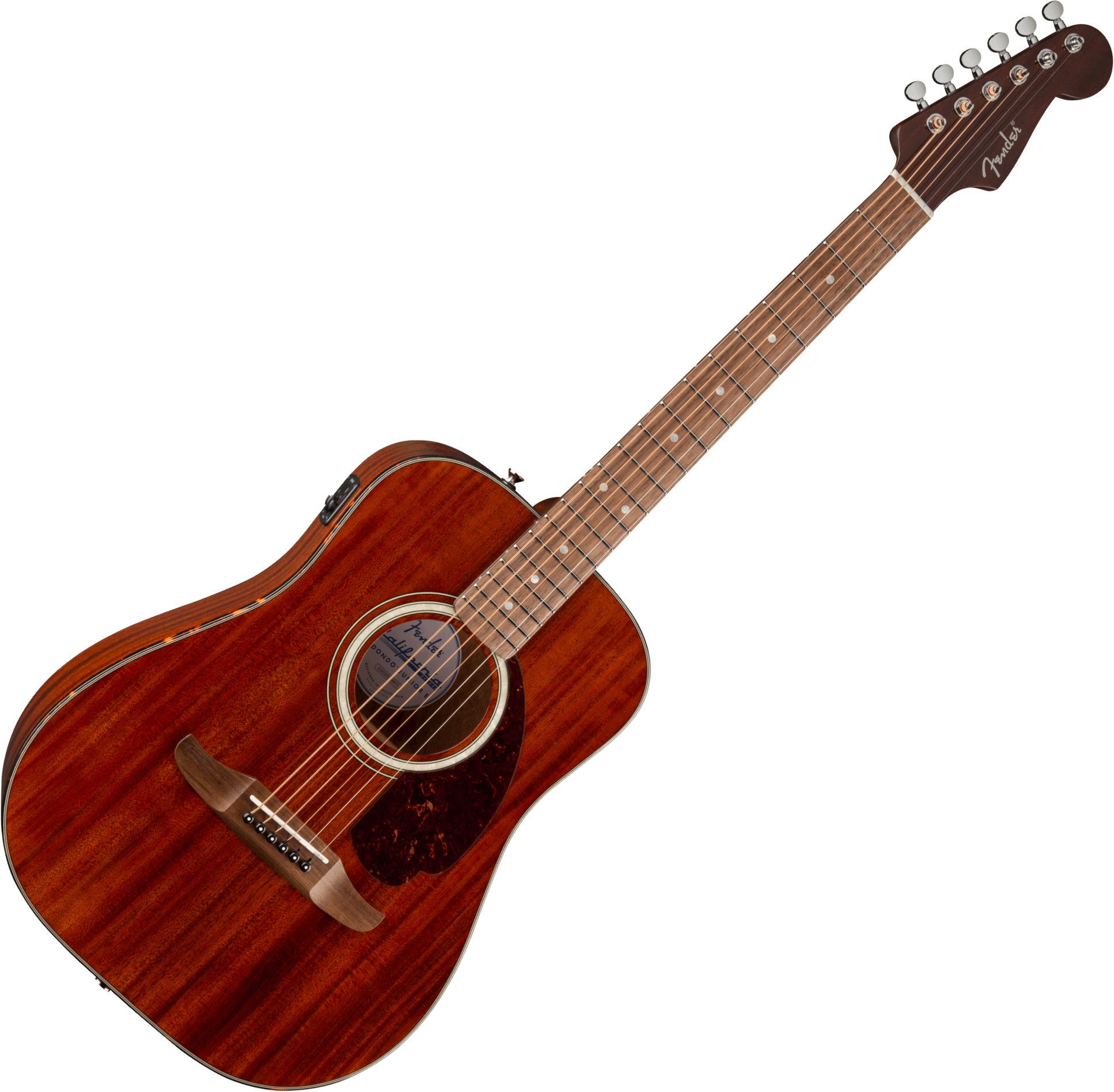 Fender Westerngitarre California Deluxe Redondo Jr. E Natural Westerngitarre, Dreadnought, Westerngitarre mit Tonabnehmer