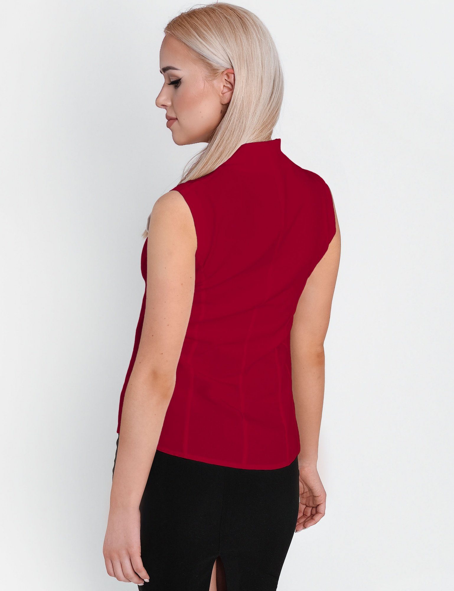 HEVENTON Klassische Bluse ärmellos, bügelleicht, mit Kelchkragen günstig online kaufen